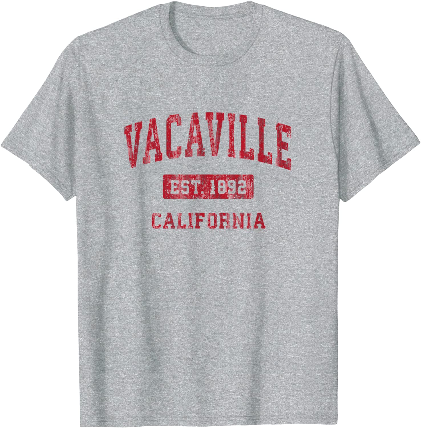 Vacaville California CA Vintage Sports Design Red Design T-Shirt