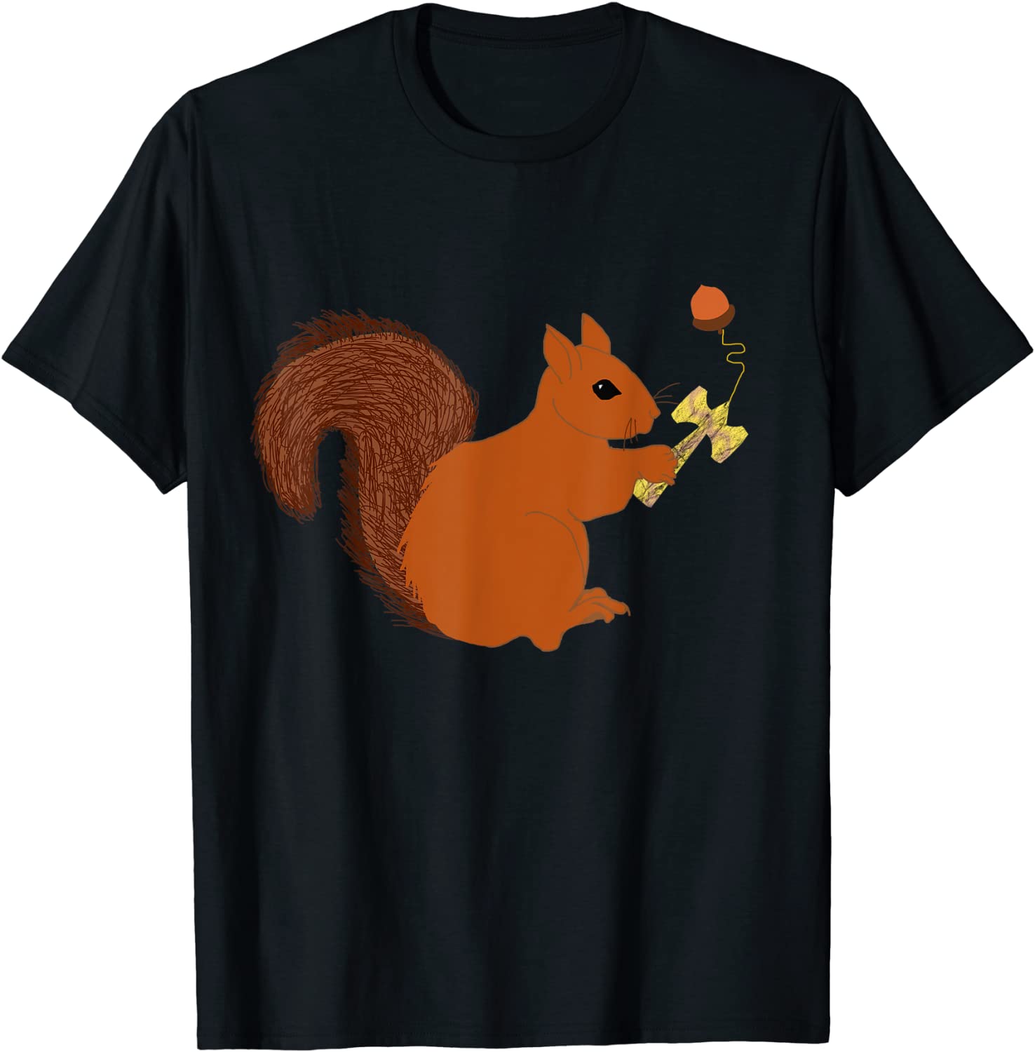 Kendama Sweet Squirrel Playing Kendama Cup Sports T-Shirt
