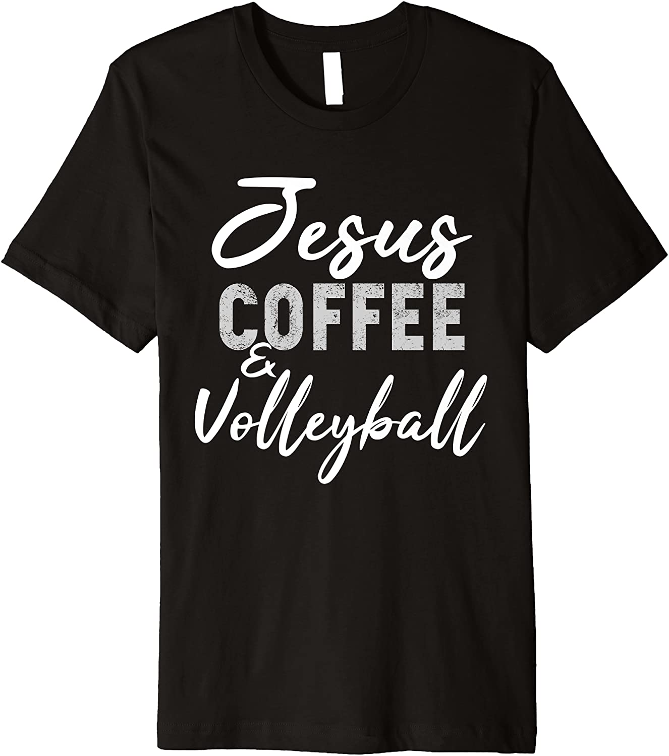 Jesus Coffee and Volleyball Shirt Cute Sport Volley Player Premium T-Shirt