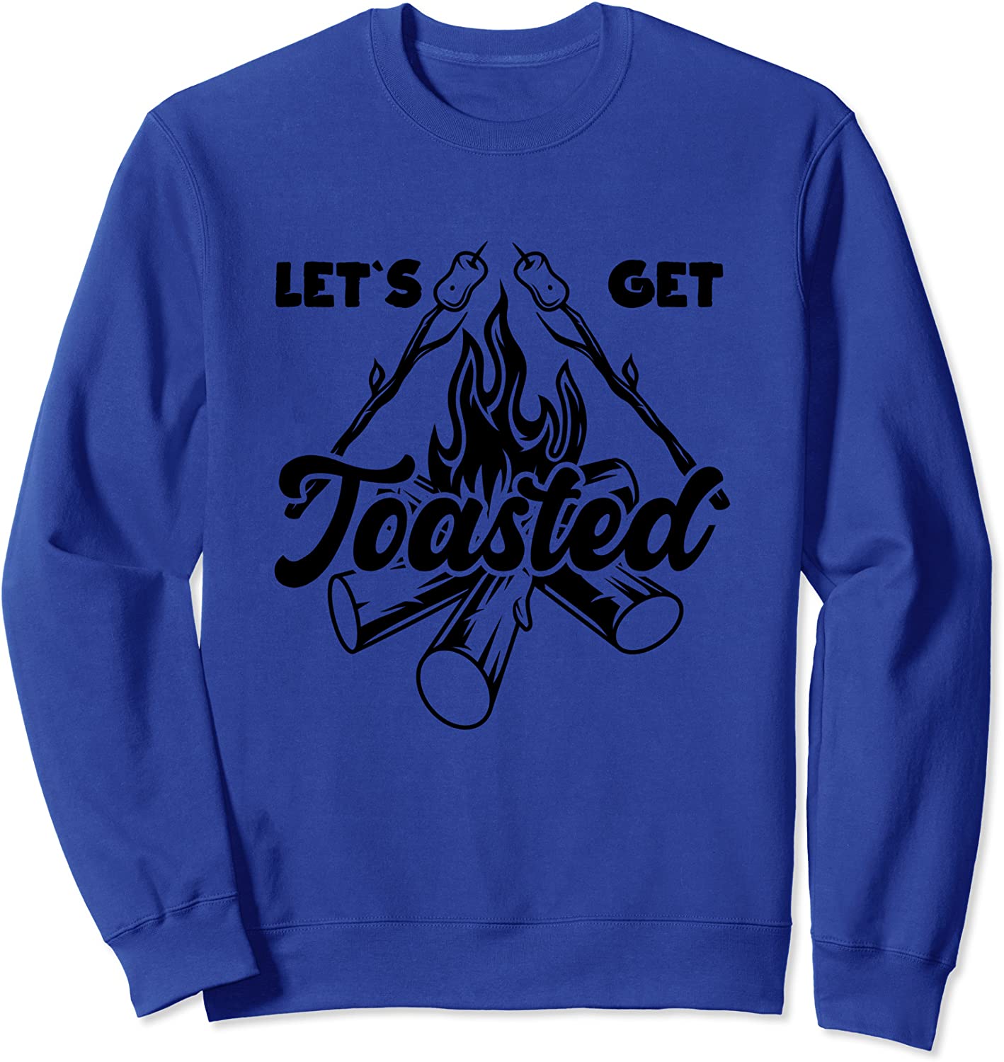 Lets Get Toasted Campfire Smores Marshmallows Camping Sweatshirt