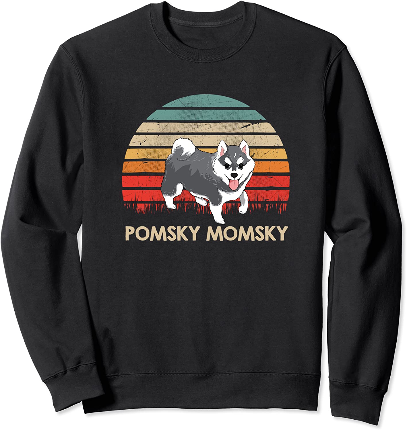 Retro Vintage Pomsky Momsky Pet Pomsky Mommy Sweatshirt