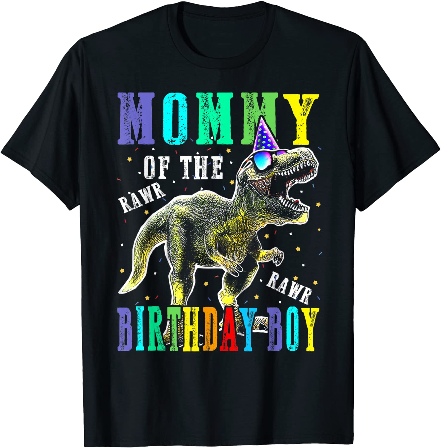 Mommy Dinosaur Shirt Funny Cute Birthday Boy Family Apparel T-Shirt