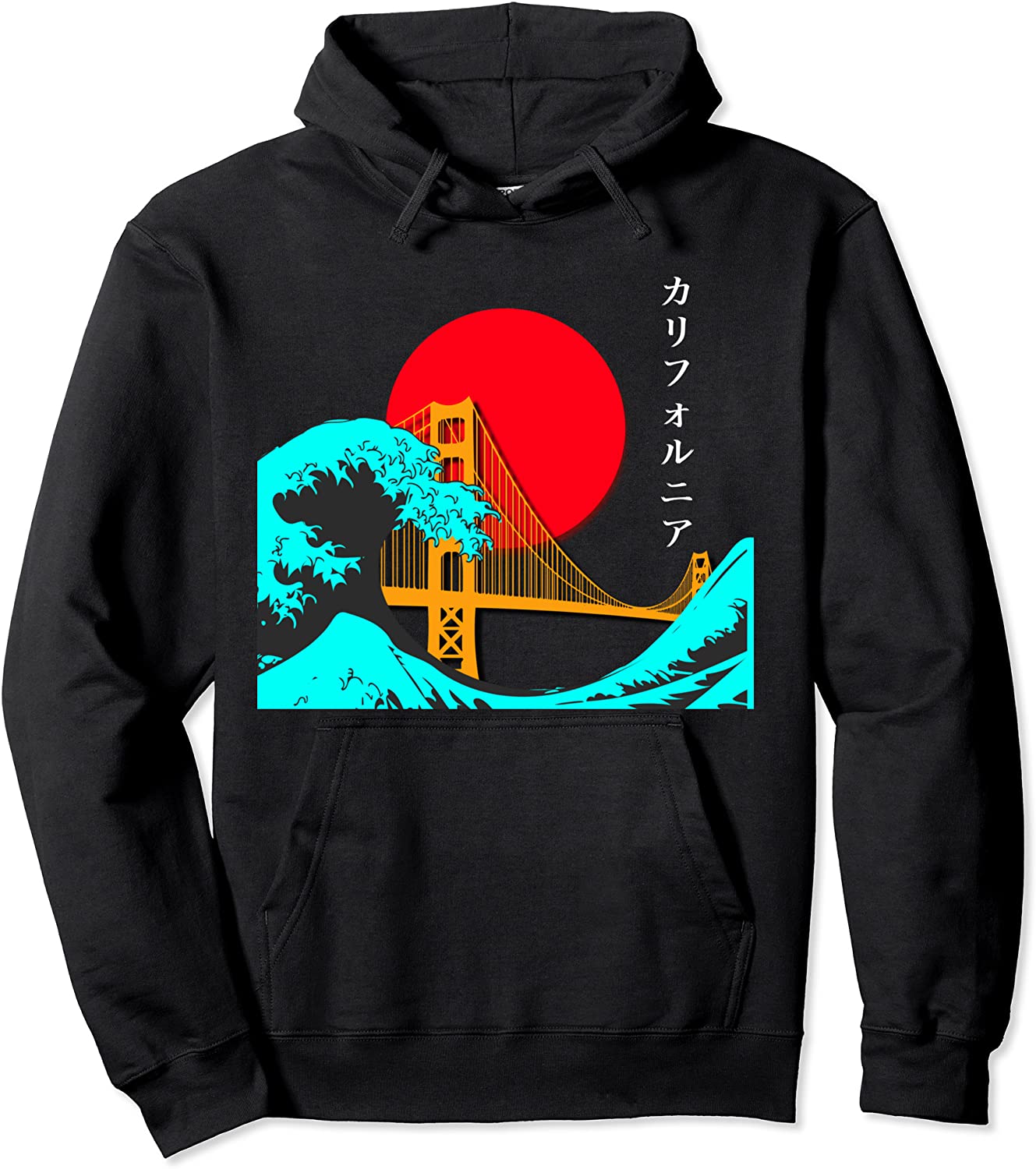 Vaporwave Aesthetic Hoodie - Japan Golden Gate Bridge