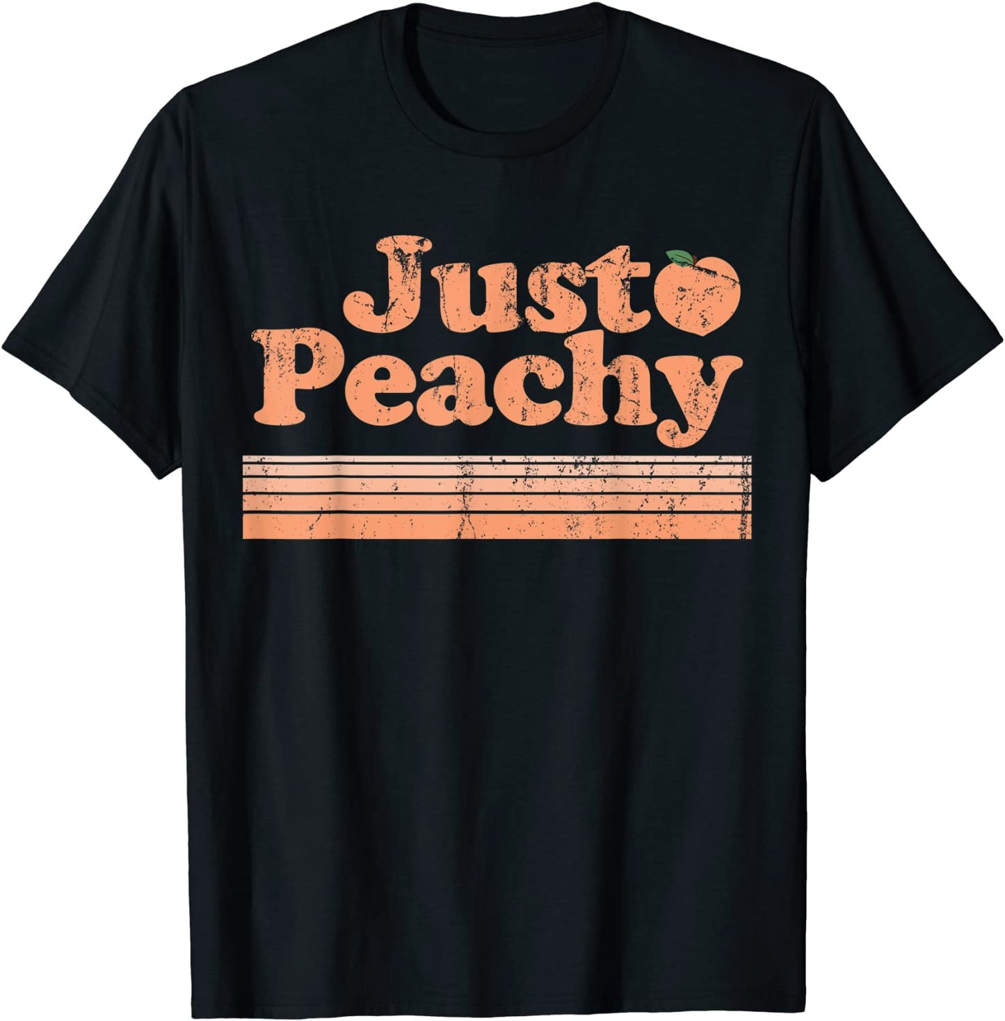 Just Peachy Retro 70s Georgia Peaches Summer Fruit T-Shirt