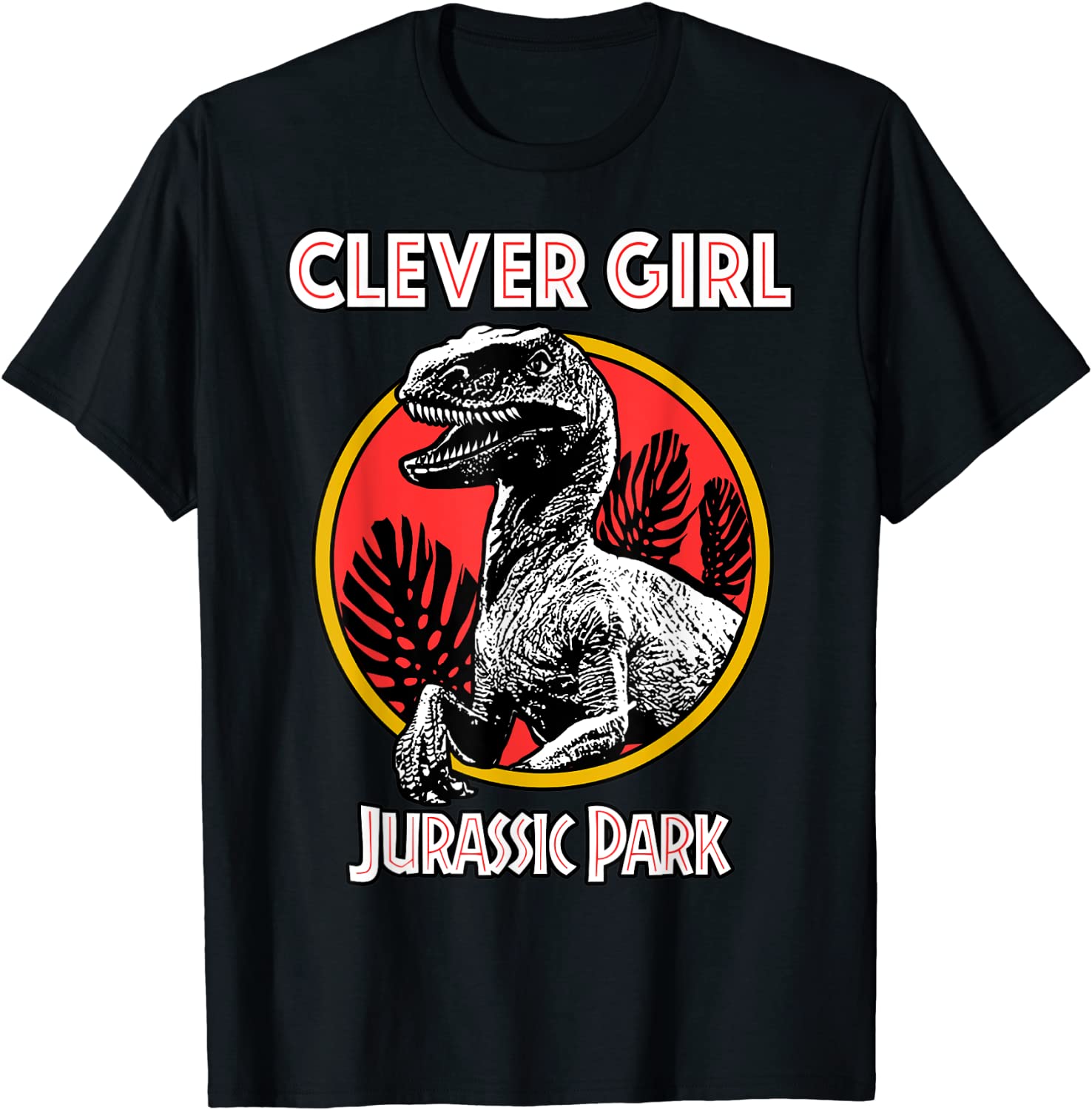 Jurassic Park Retro Raptor Clever Girl Graphic T-Shirt