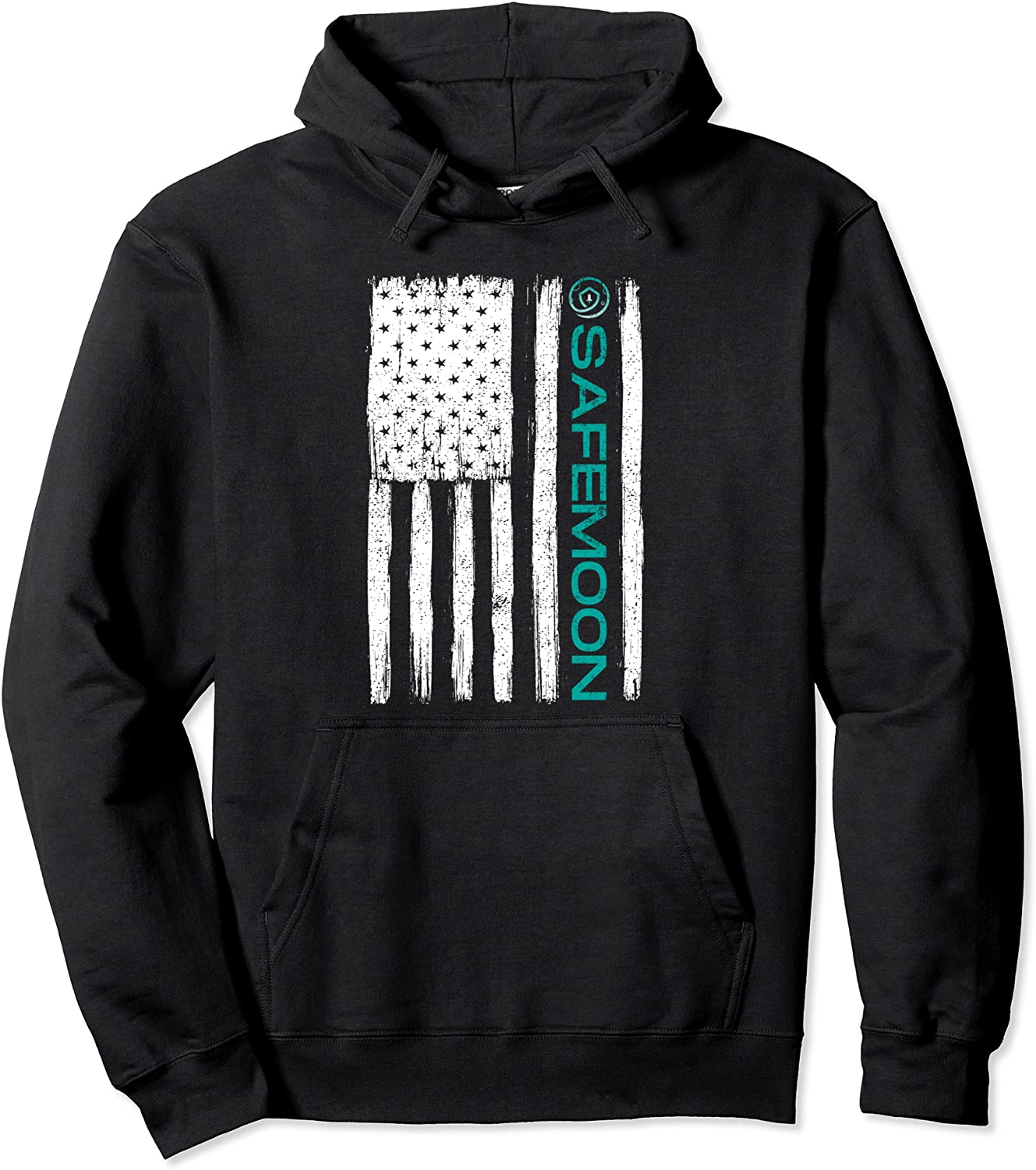 SafeMoon Crypto Vintage Retro American Flag Patriotic Pullover Hoodie