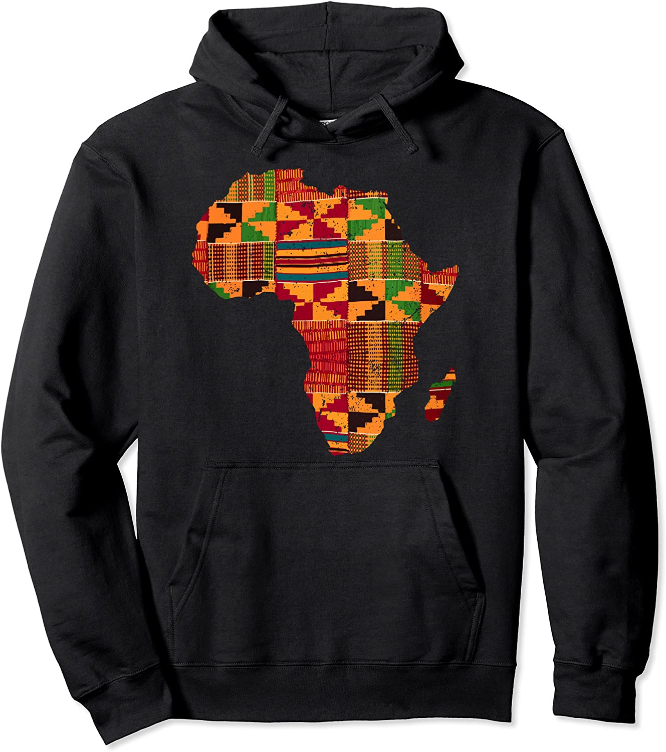 Cool Africa Map Kente Cloth Gift For Men Women African Lover Pullover Hoodie