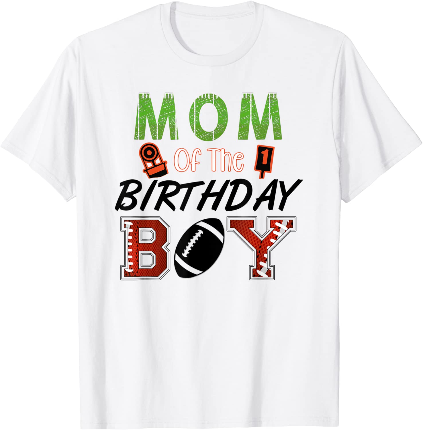 Football Funny Birthday 1st 3rd 5th Party Sports T-Shirt