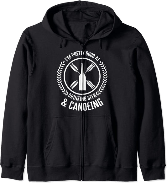 Canoe Beer Apparel - Funny Awesome Canoeing Lovers Design Hoodie