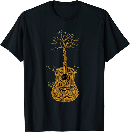 Acoustic Guitar Tree of Life Guitar Player Nature Guitarist T-Shirt