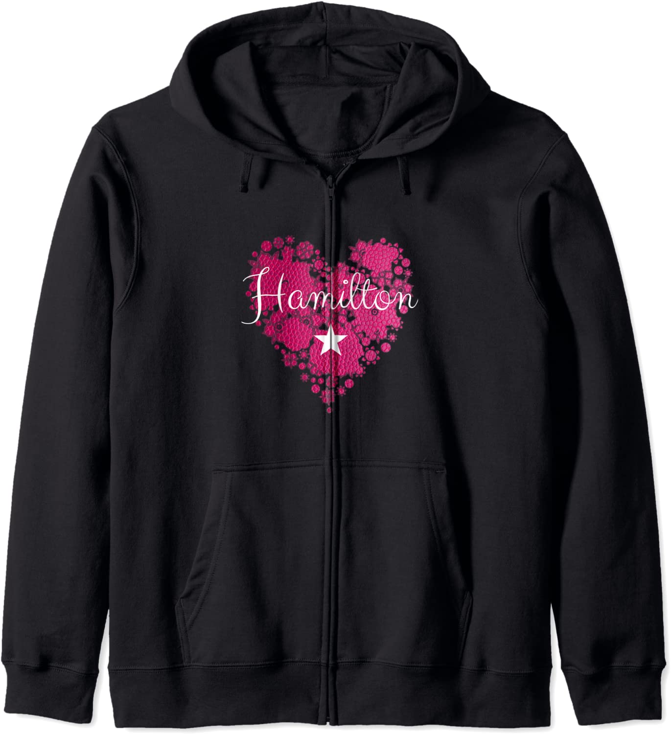 I Love Hamilton Heart Gift for Teenage Girl Women Fan Hoodie