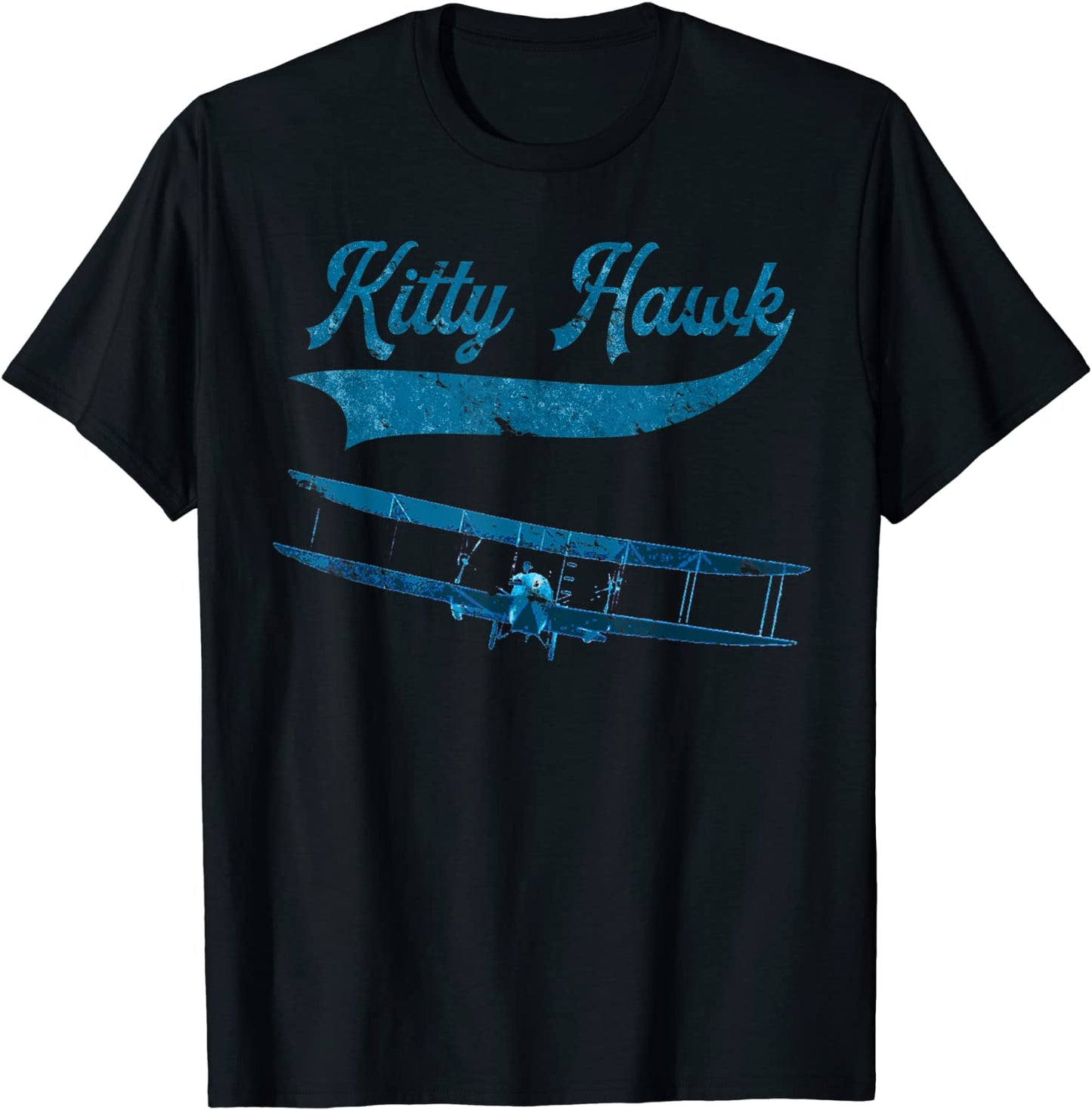 Retro Vintage Kitty Hawk North Carolina Airplane Beach Sport T-Shirt
