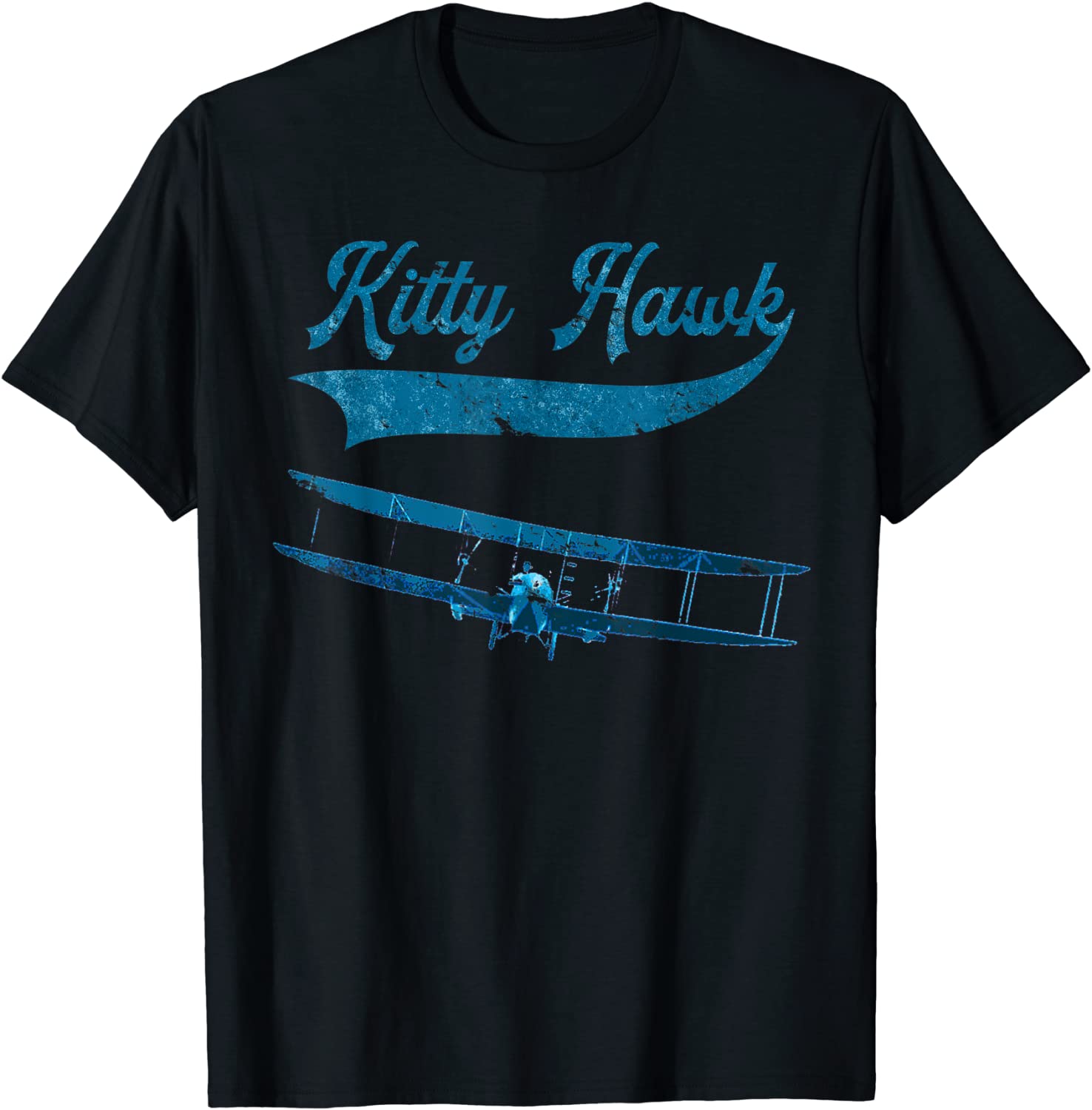 Retro Vintage Kitty Hawk North Carolina Airplane Beach Sport T-Shirt
