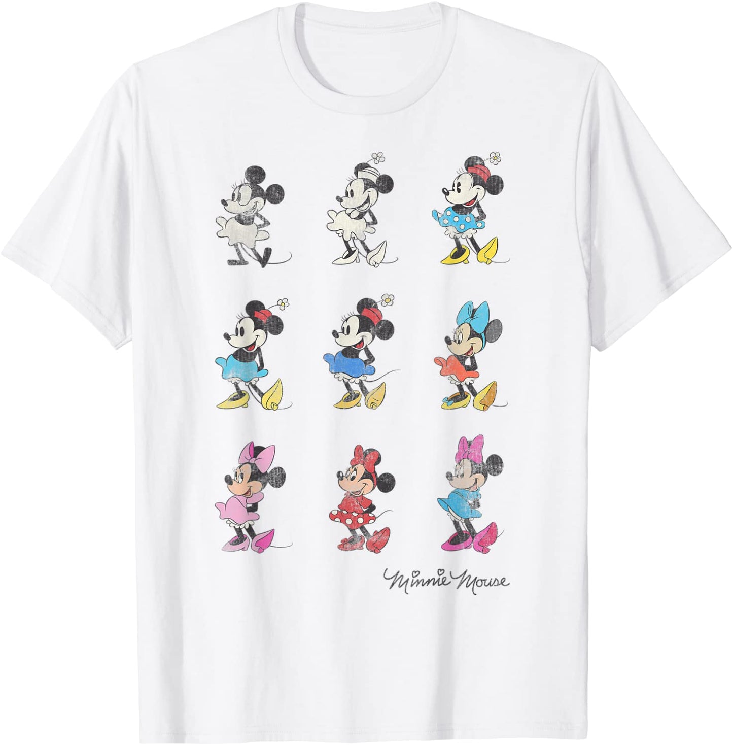 Disney Mickey And Friends Minnie Mouse Through The Years T-Shirt