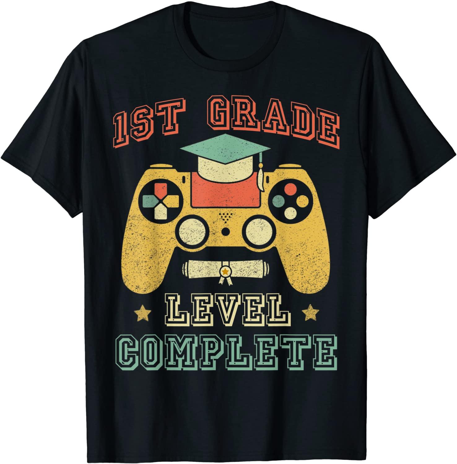 1st Grade Level Complete Gamer Class Of 2021 Graduation Gift T-Shirt