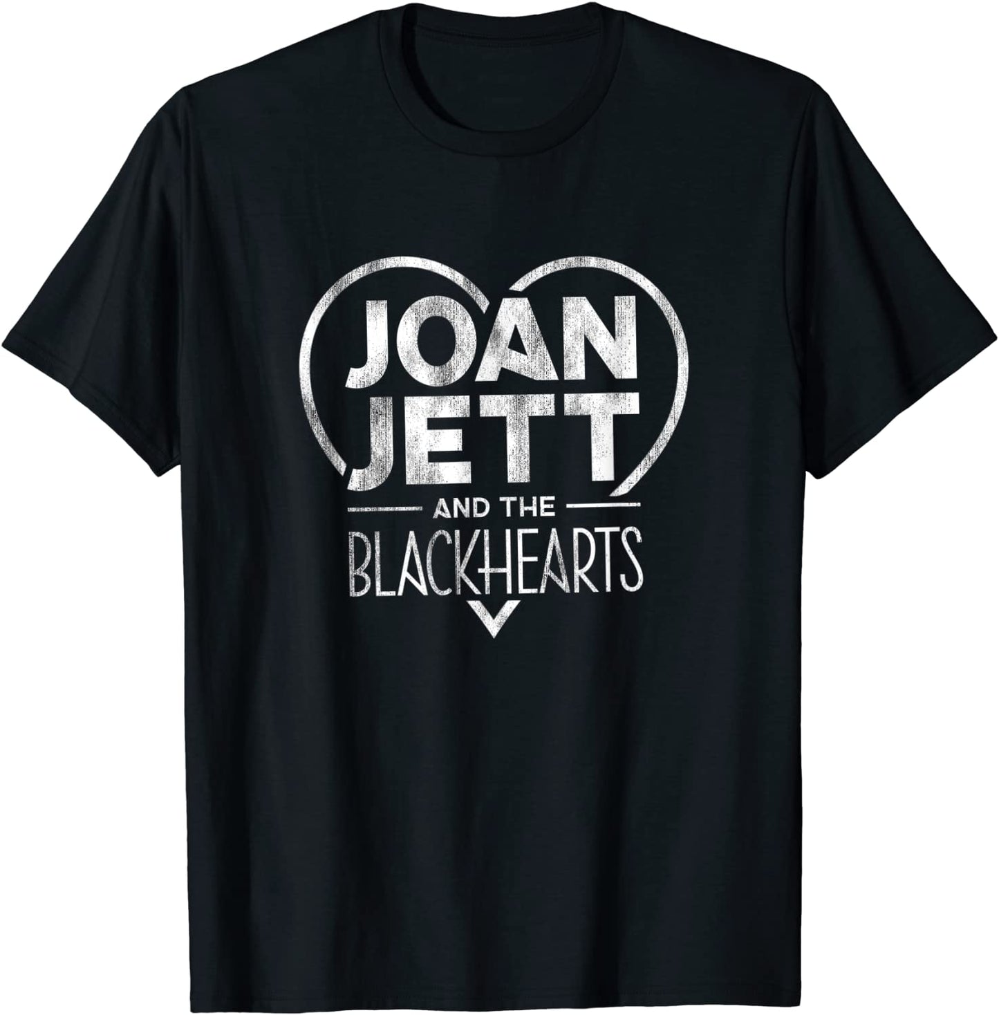 Joan Jett Official Distressed Blackhearts Logo Tee T-Shirt
