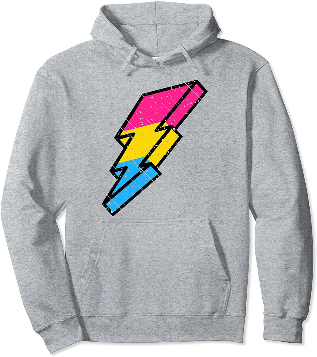 Pansexual Pride Lightning Bolt Cute Pan LGBTQ Parade Pullover Hoodie