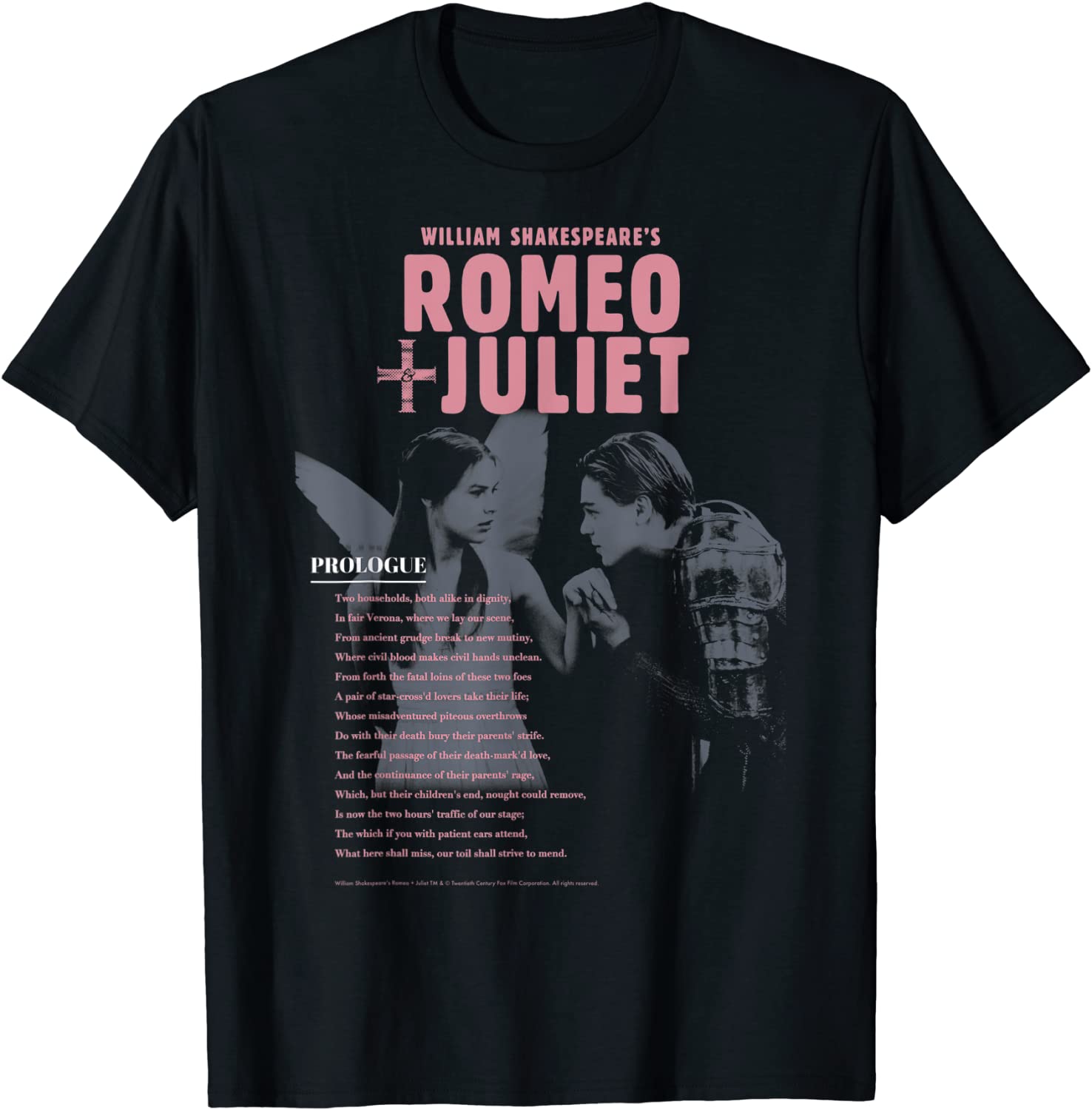 Romeo Juliet Prologue Text T-Shirt