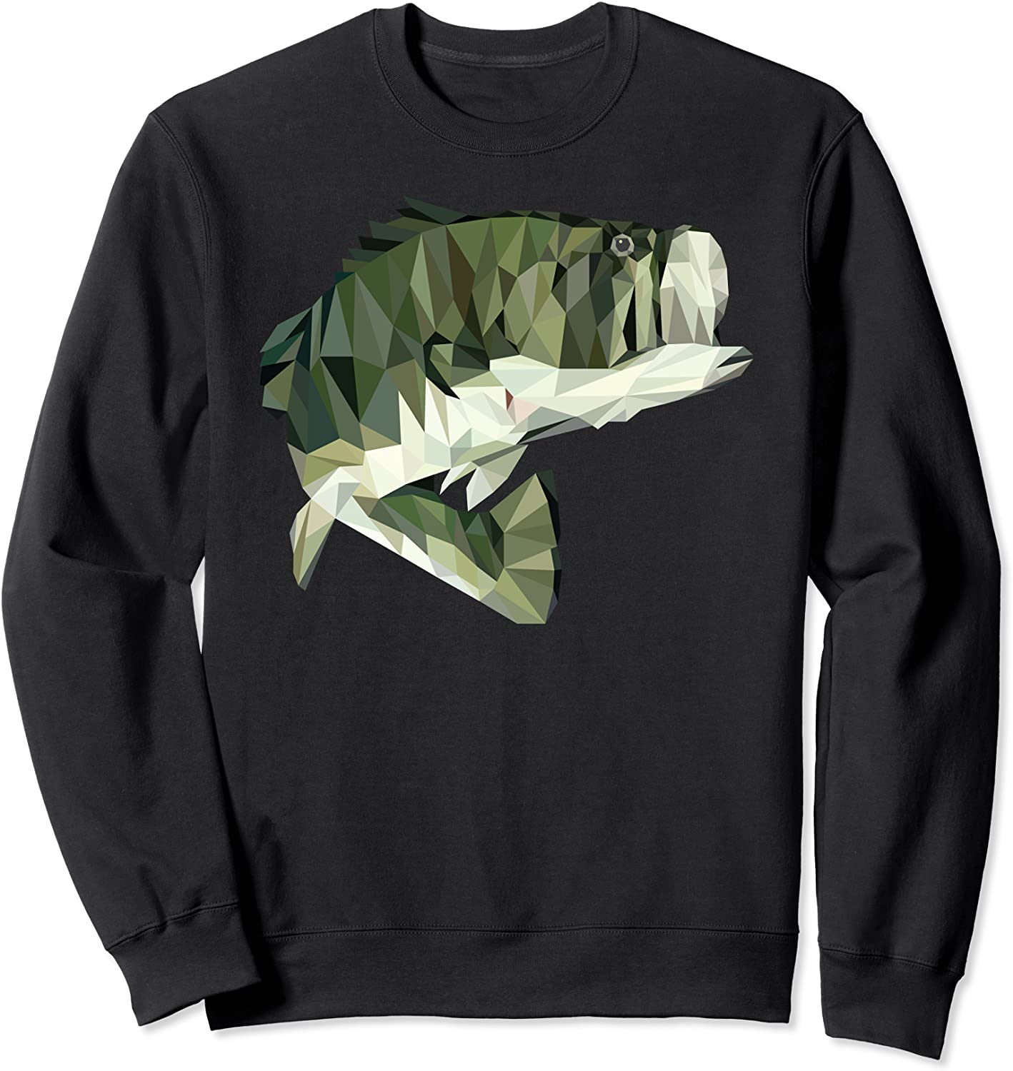 Low Poly Bass Fishing Shirt Funny Fisherman Fathers Day Gift