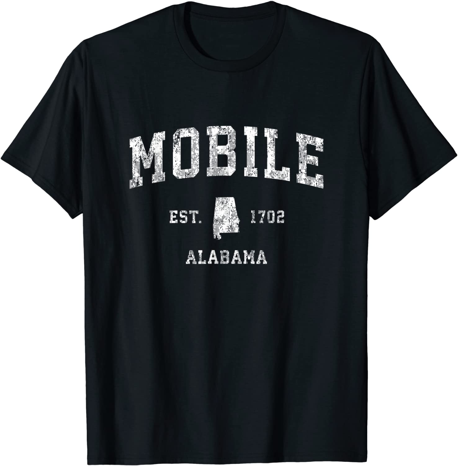 Mobile Alabama AL Vintage Athletic Sports Design T-Shirt