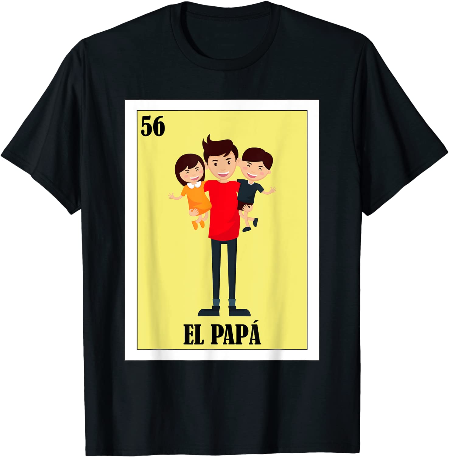 Mens Spanish Dad Lottery Gift - Mexican Bingo El Papa T-Shirt