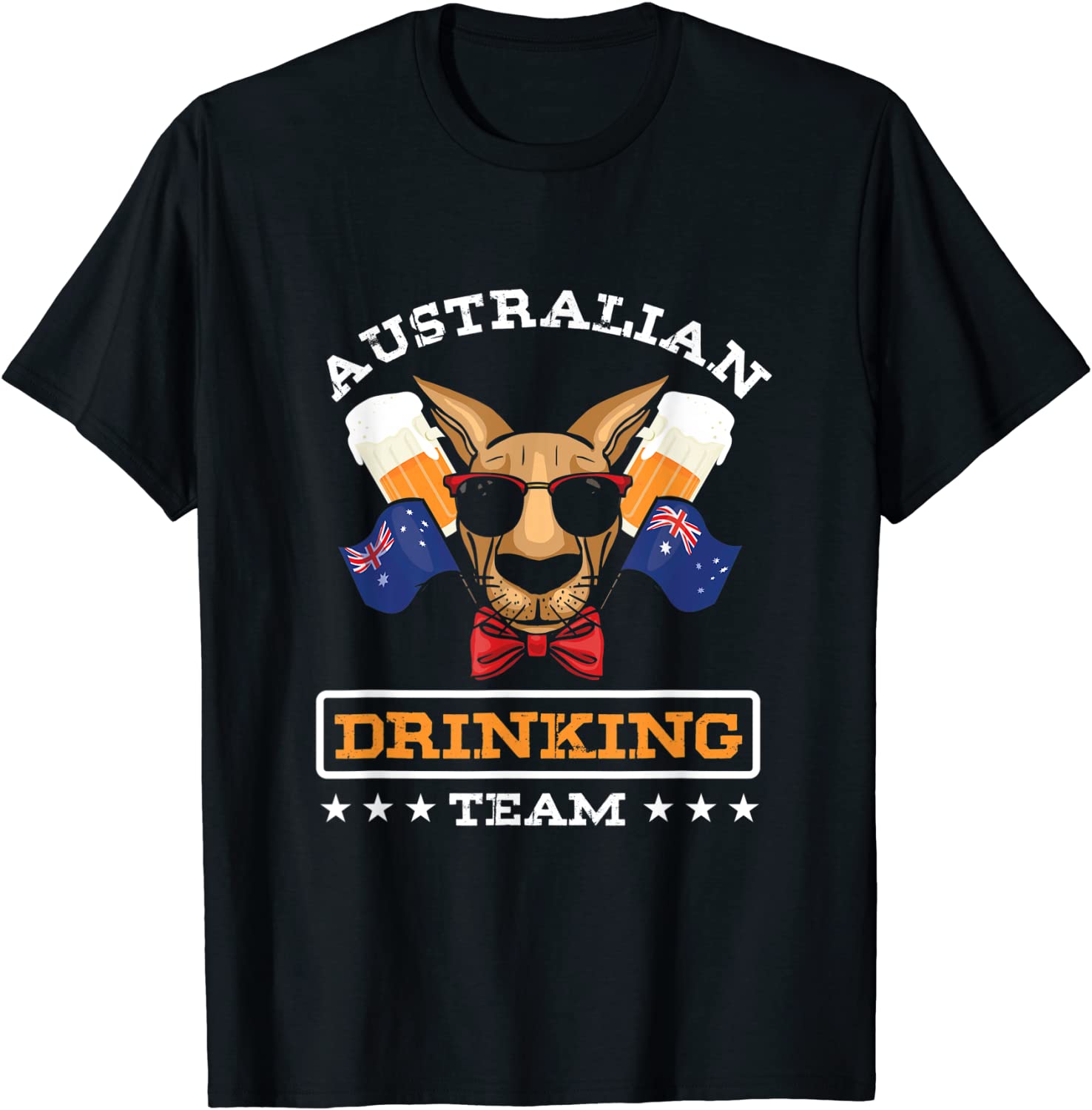 Kangaroo Australian Drinking Team Beer Drinker Australia T-Shirt