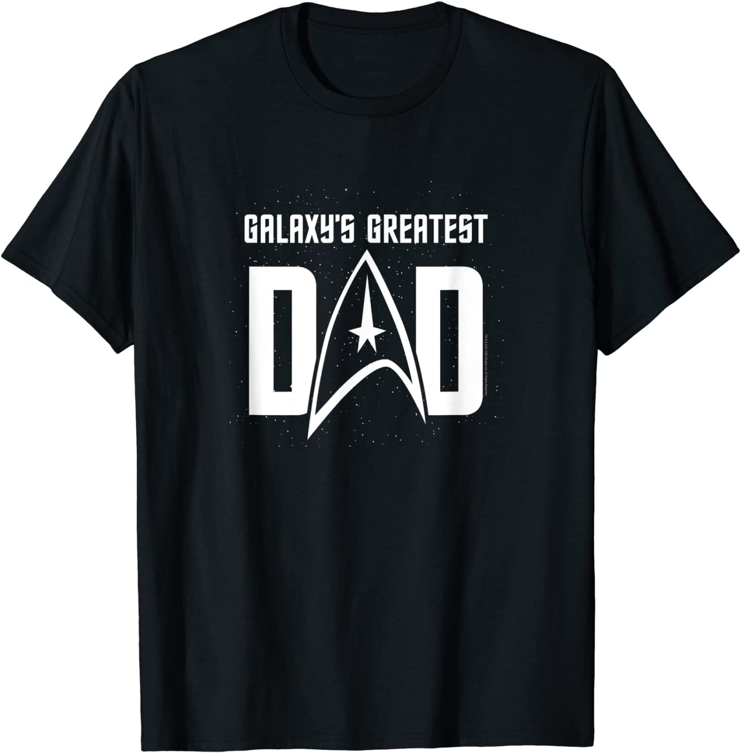 Star Trek Fathers Day Galaxys Greatest Dad Badge T-Shirt