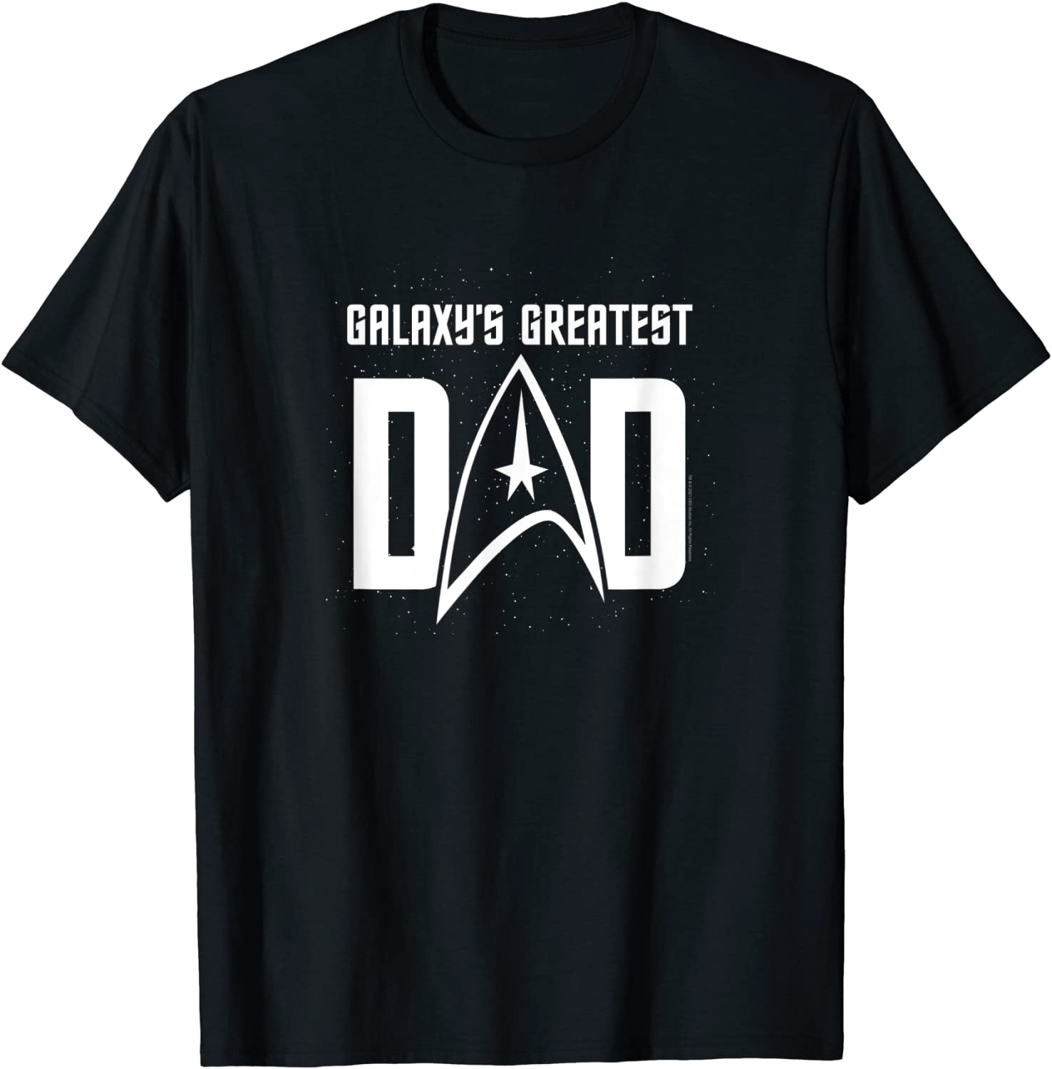 Star Trek Fathers Day Galaxys Greatest Dad Badge T-Shirt