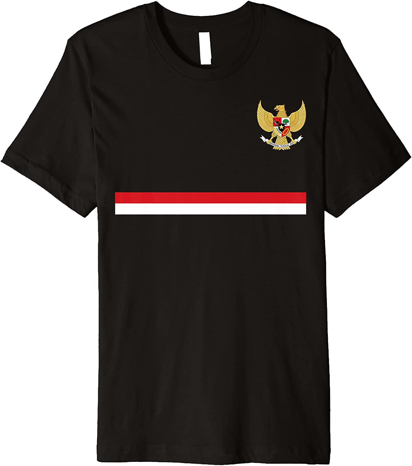 Sports-style National Crest and Flag of Indonesia Premium T-Shirt