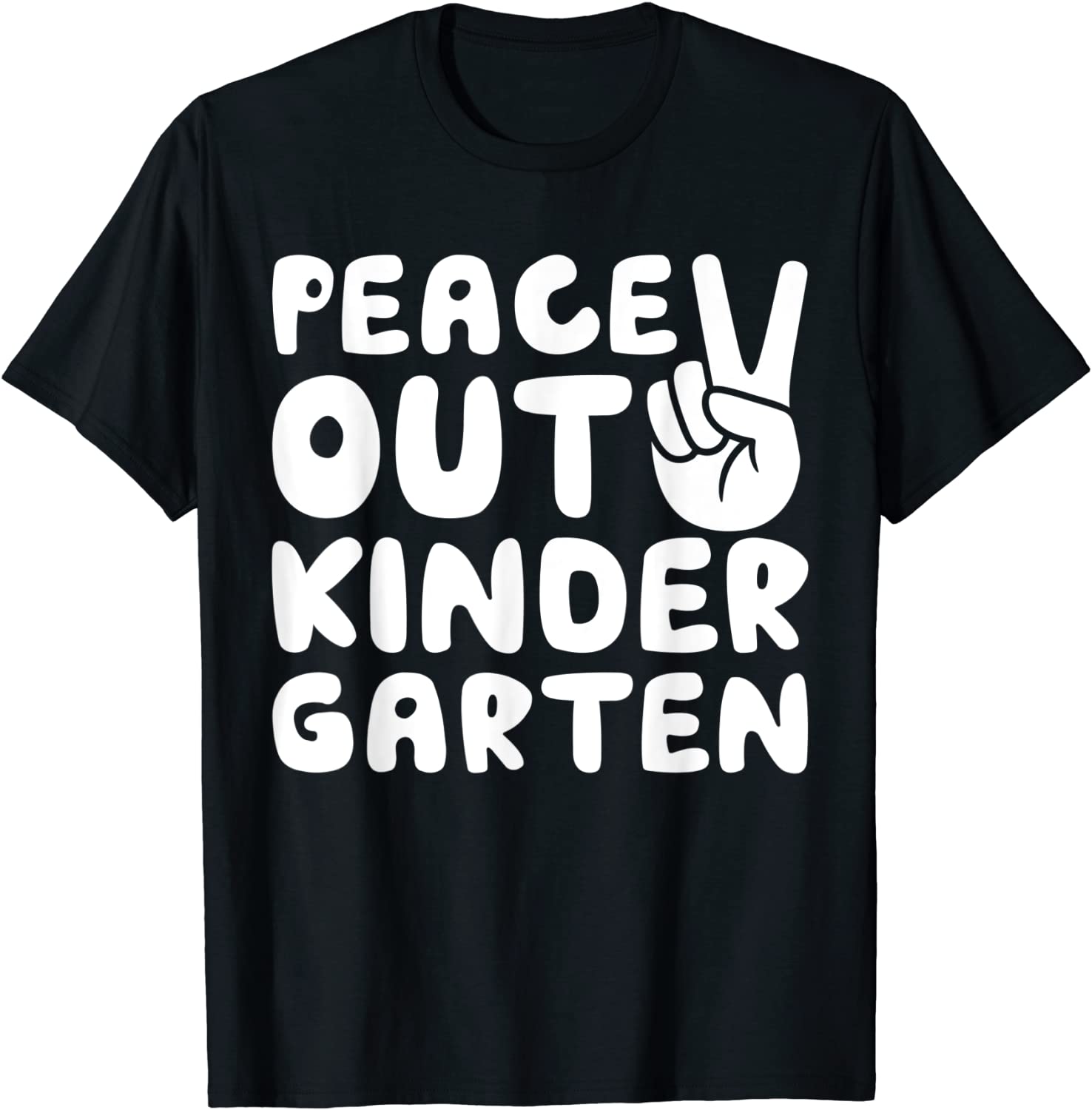 Peace Out Kindergarten T-Shirt Class of 2021 Graduation Gift T-Shirt