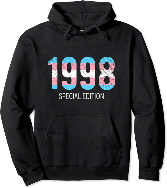 1998 Transgender Birthday - Trans Pride Transgender Gifts Pullover Hoodie