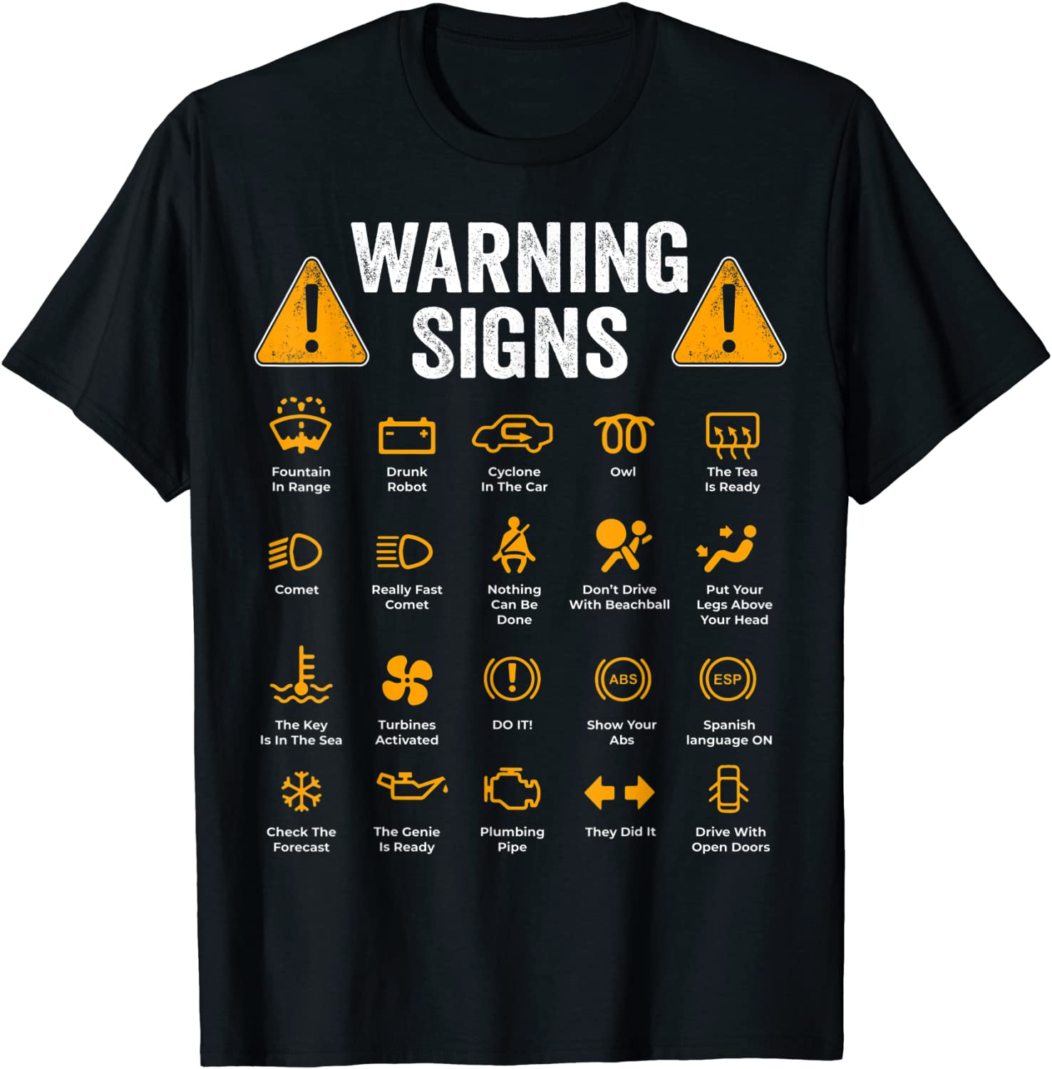 Funny Driving Warning Signs 101 Auto Mechanic Gift Driver T-Shirt