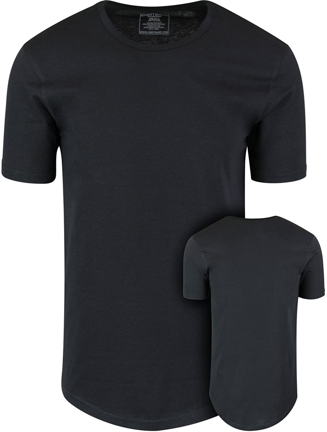 ShirtBANC Mens Hipster Hip Hop Long Drop Tail T Shirts