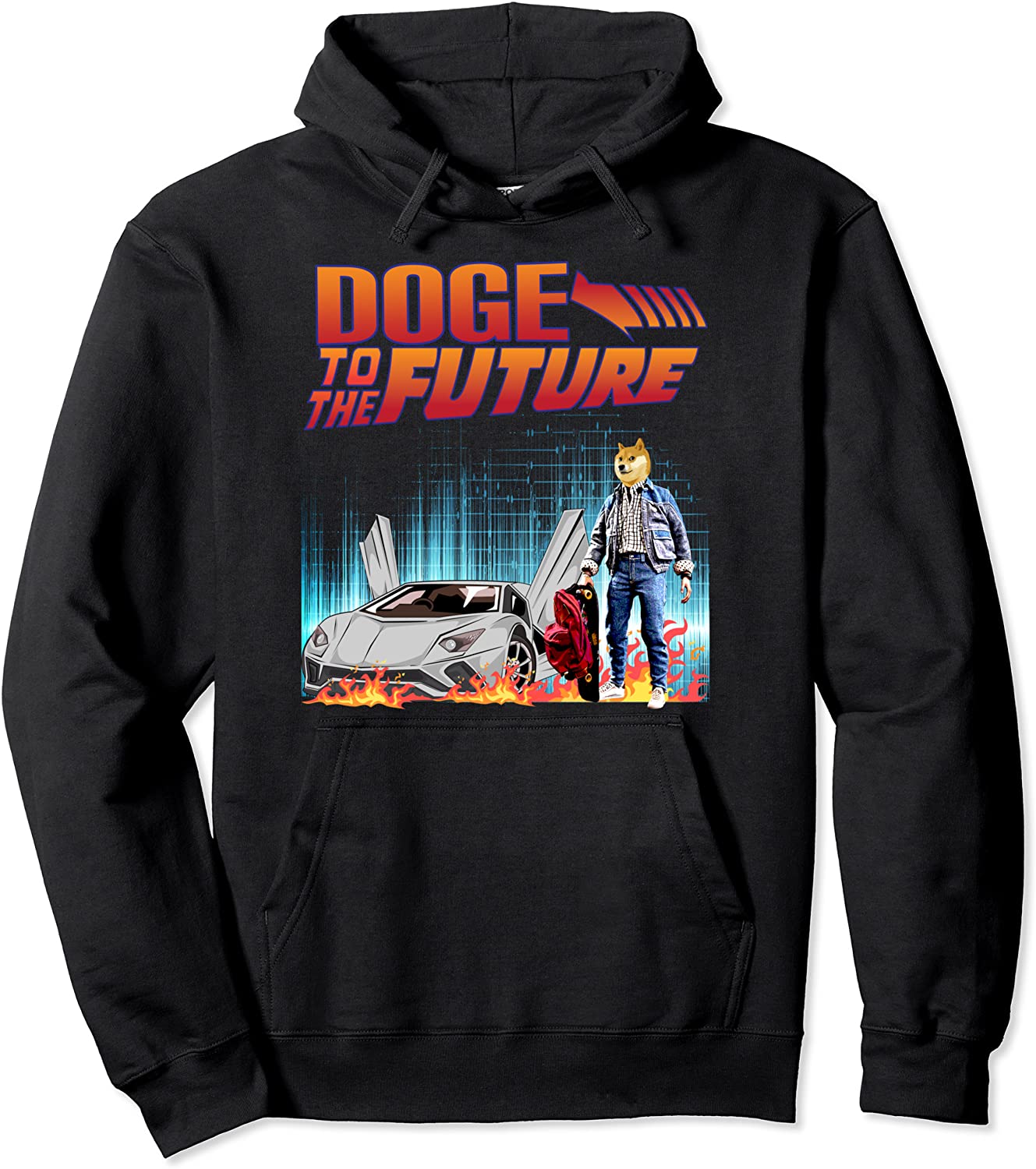 Funny Dogecoin To Moon HODL Cryptocurrency Doge Coin Gift Pullover Hoodie