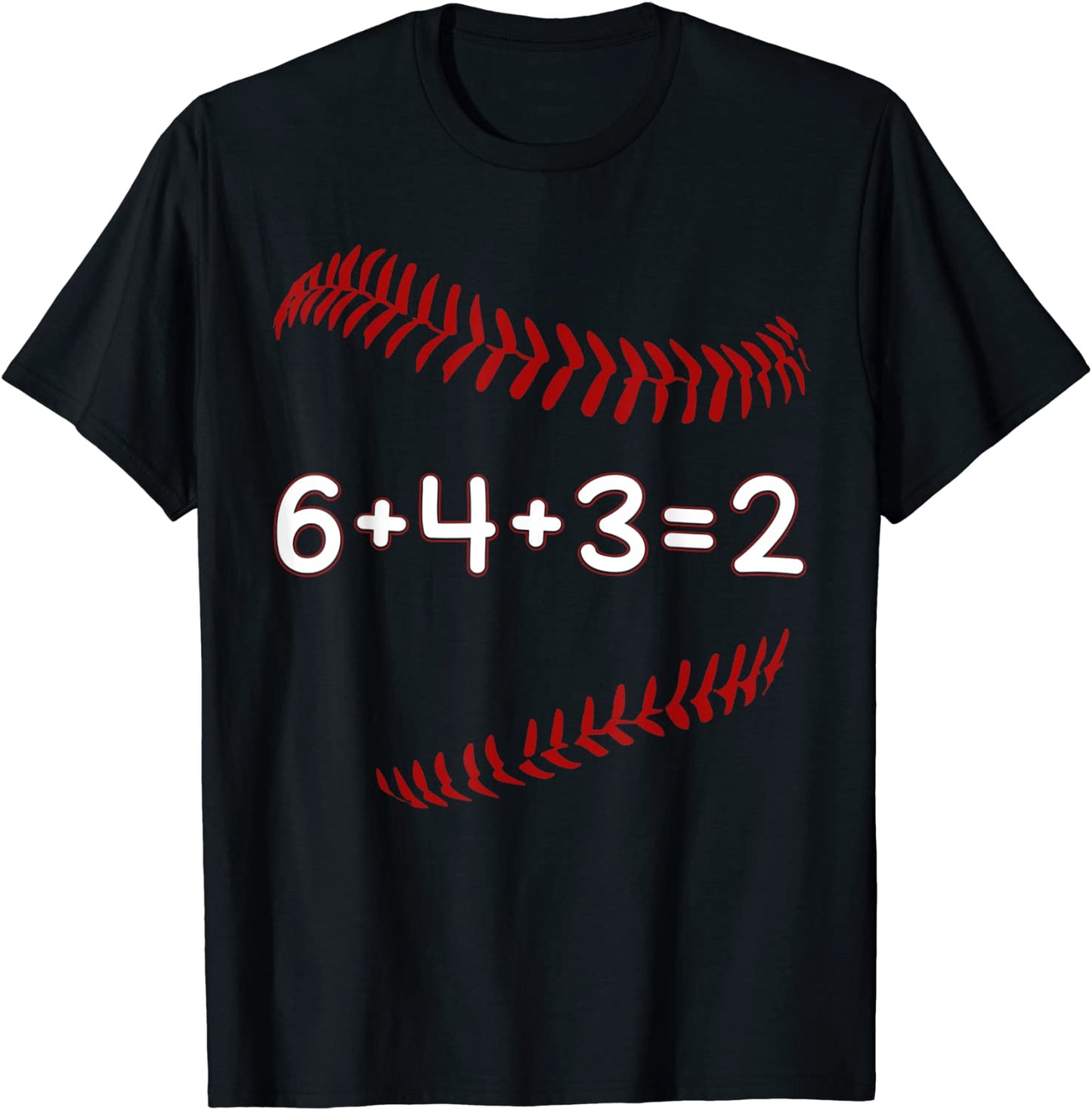 Funny Baseball Gift 643 2 baseball Double Play T-Shirt