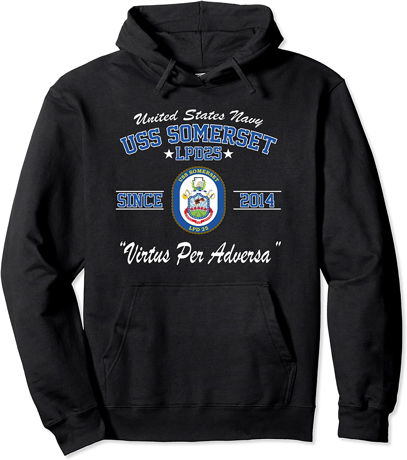 USS Somerset LPD-25 Pullover Hoodie