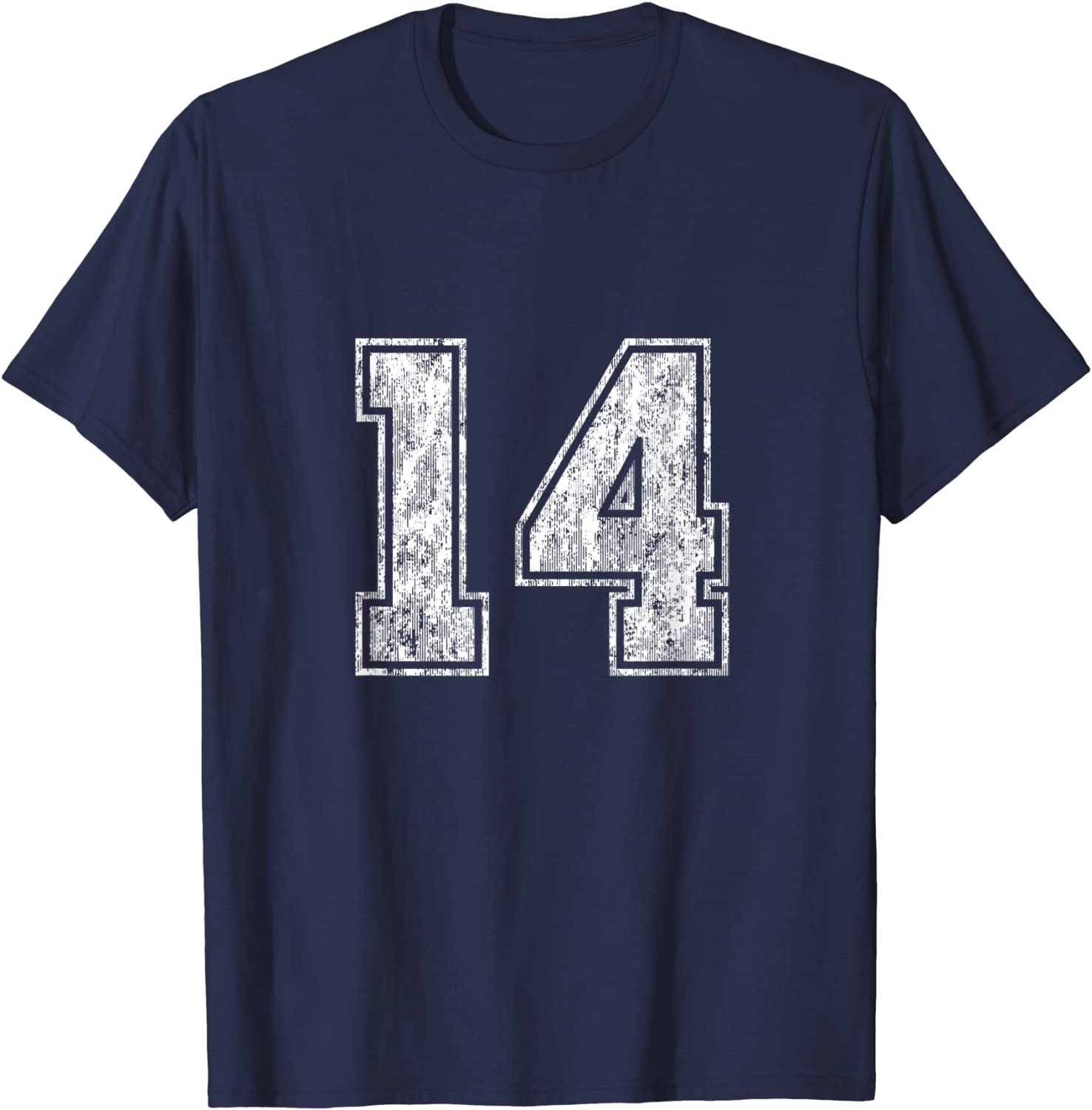 Number 14 T-Shirt Vintage Fourteen Tee Sports Design