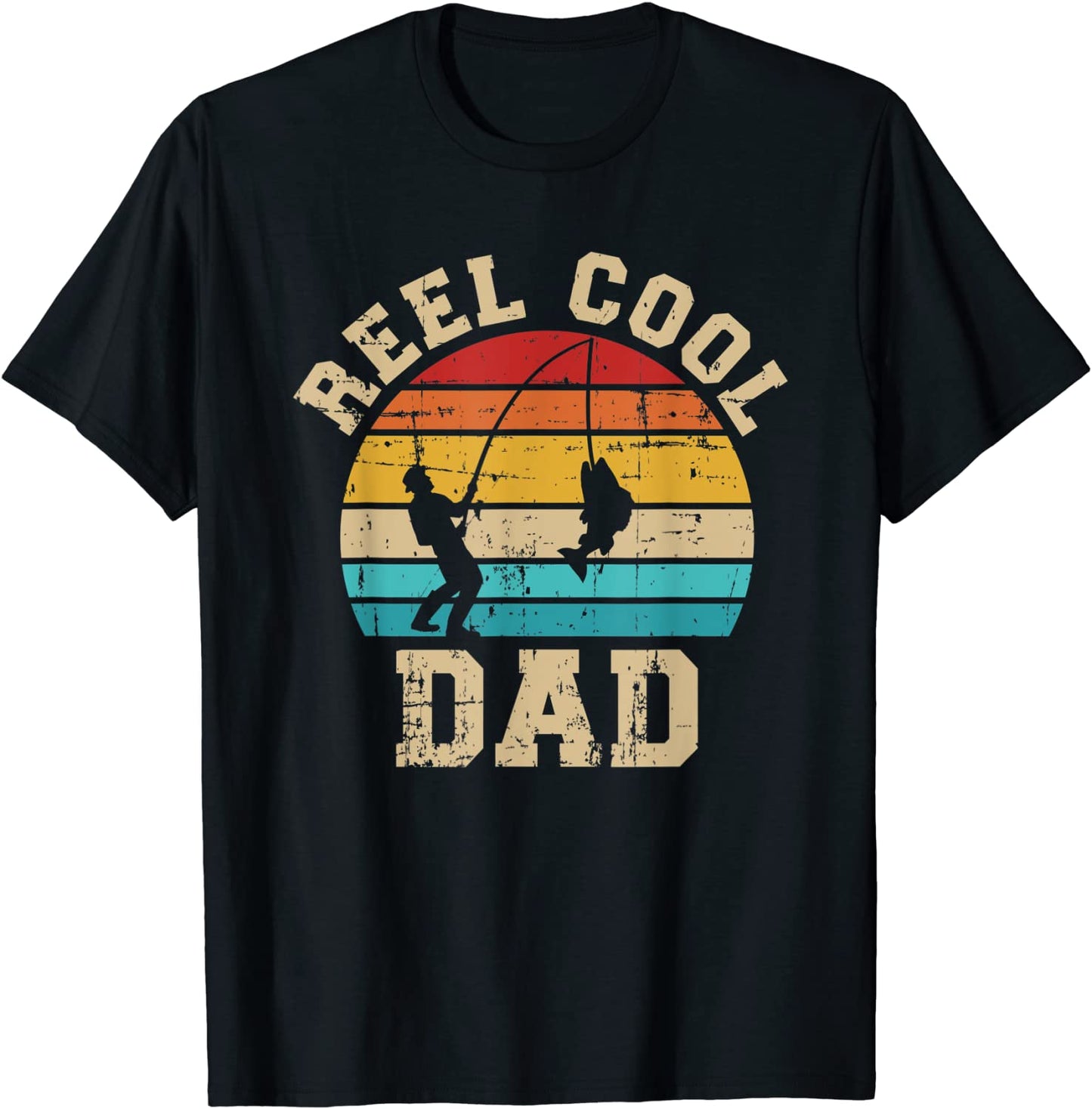 Reel cool dad fishing vintage retro T-Shirt