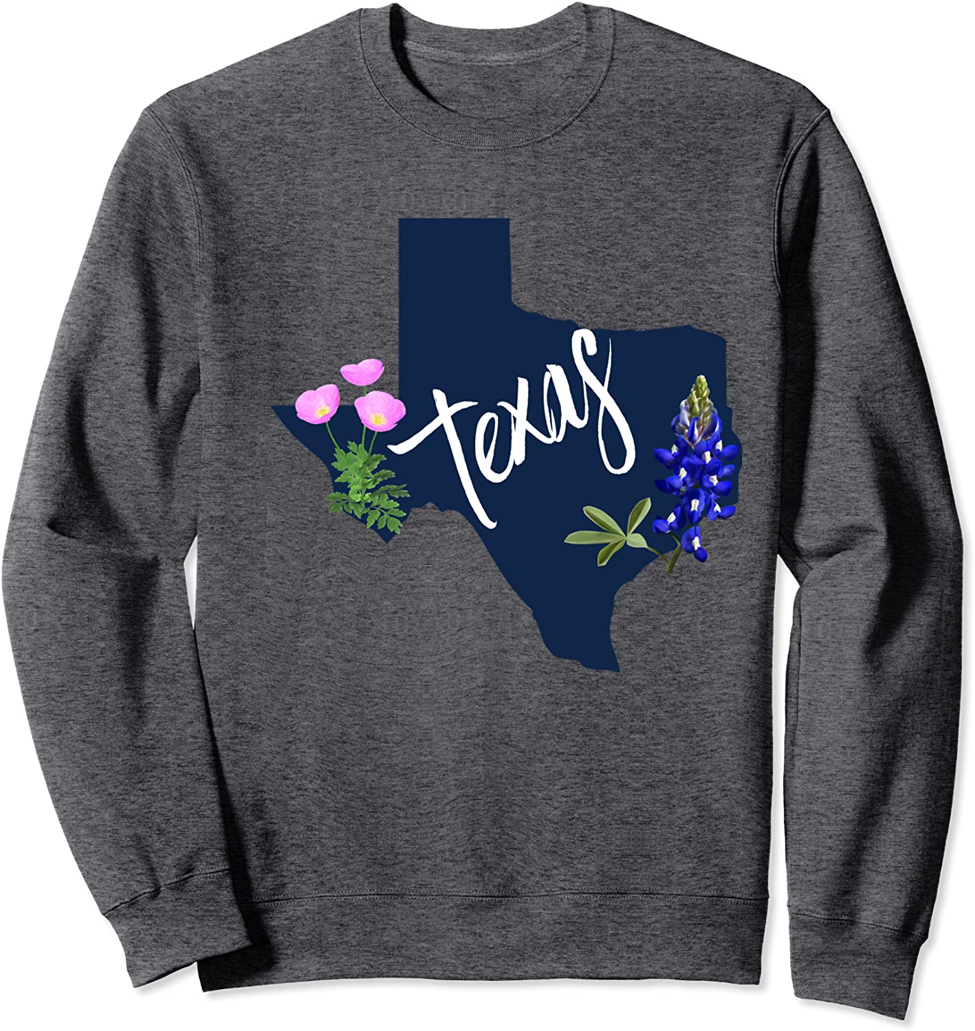Texas Wildflower Chalkboard Home State Bluebonnet Gift Sweatshirt