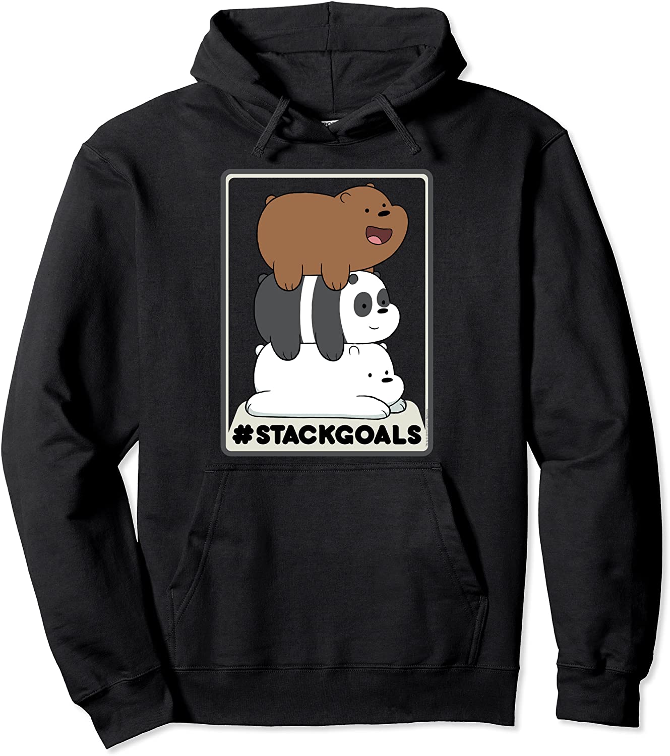 CN We Bare Bears Stack Goals Poster Pullover Hoodie