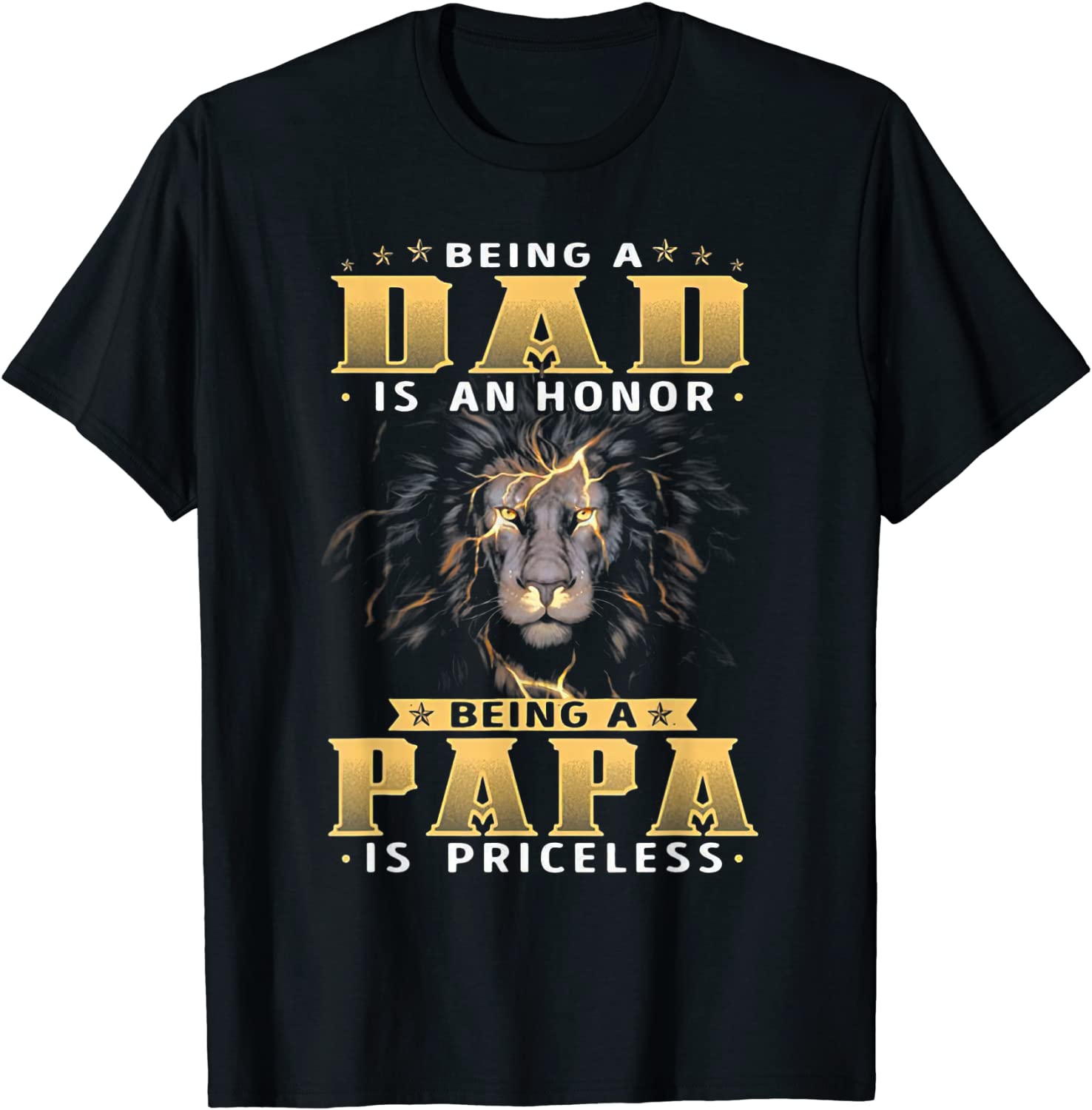 Being A DAD Is An HONOR Being A PAPA Is PRICELESS dad bod T-Shirt