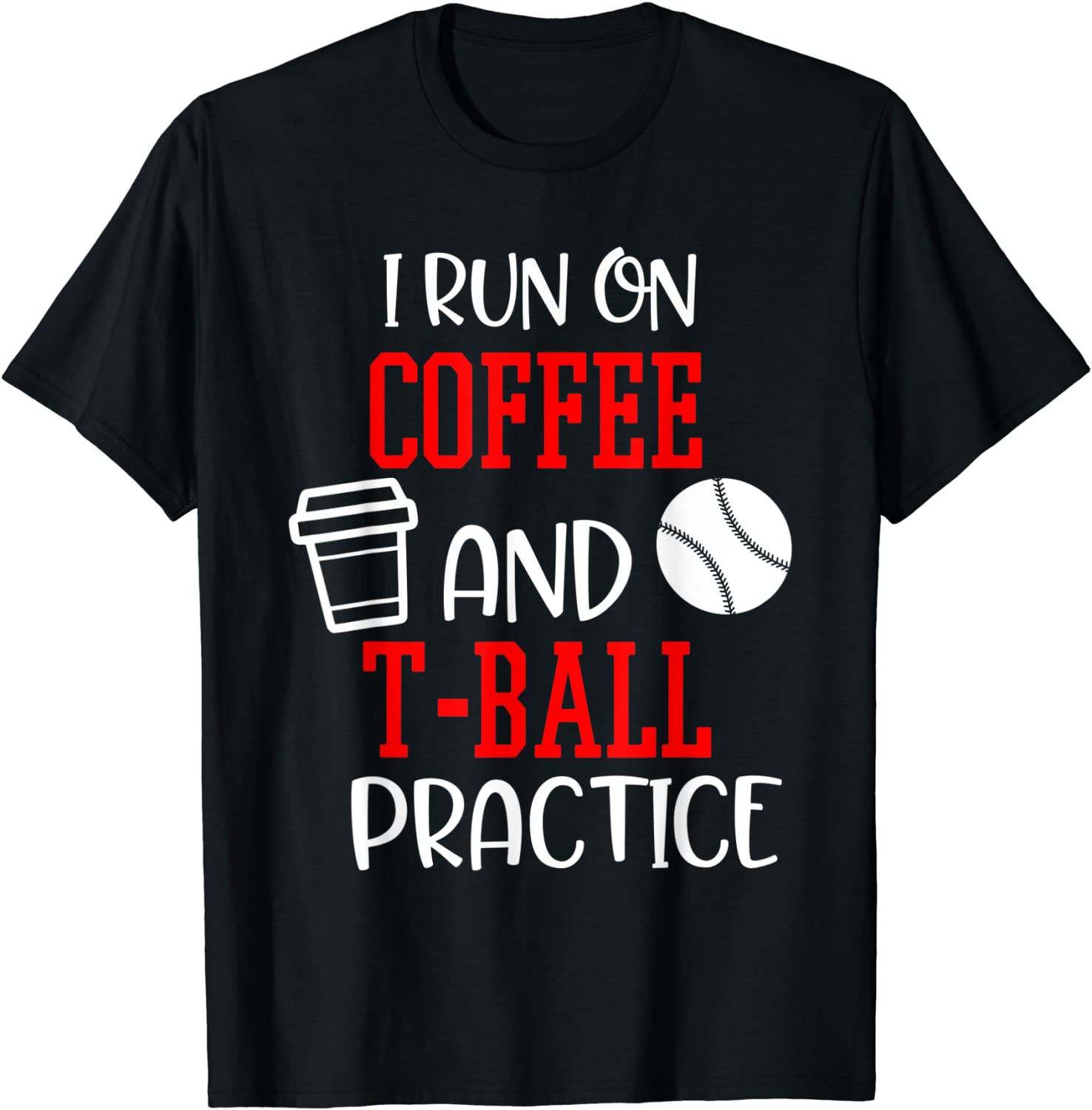 Womens Tee Ball Mom Shirt for T-Ball Mothers Sport Mama Ball