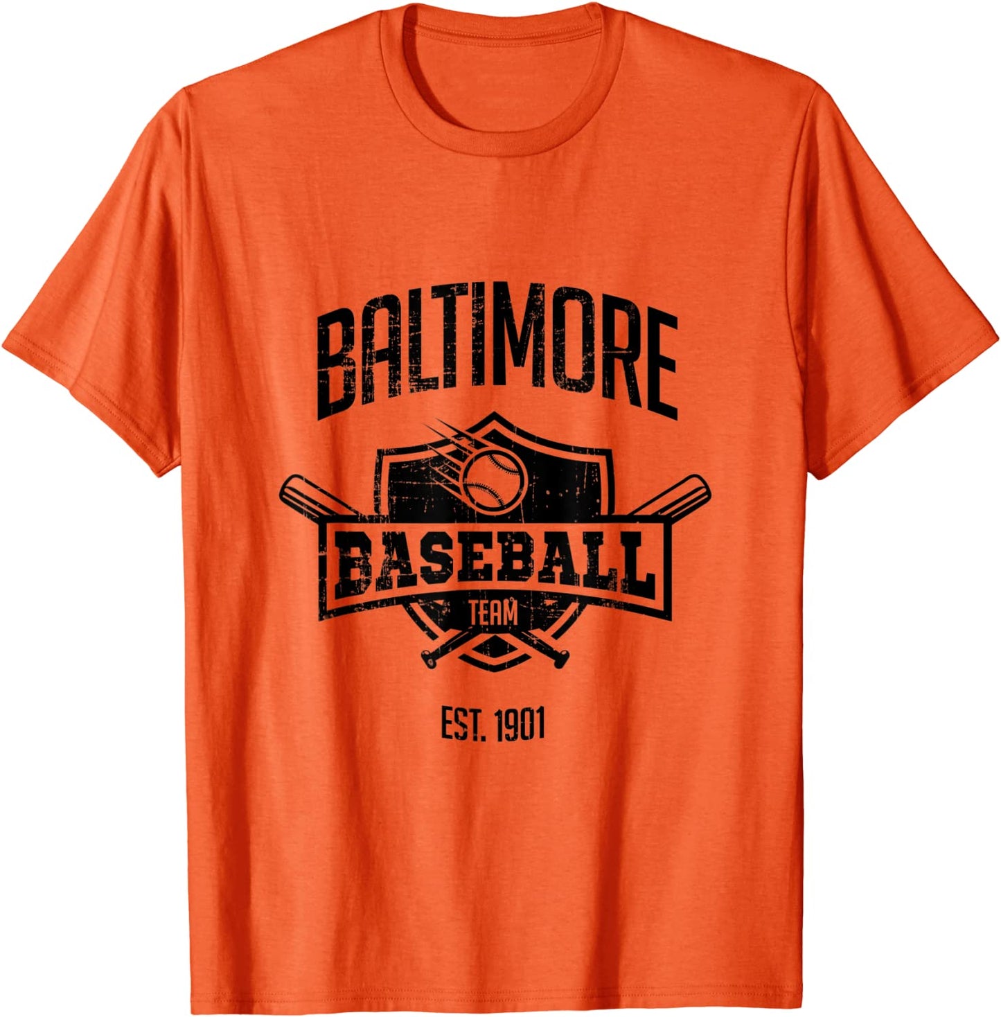Distressed Oriole Retro Look Party Tailgate Gameday Fan Gift T-Shirt