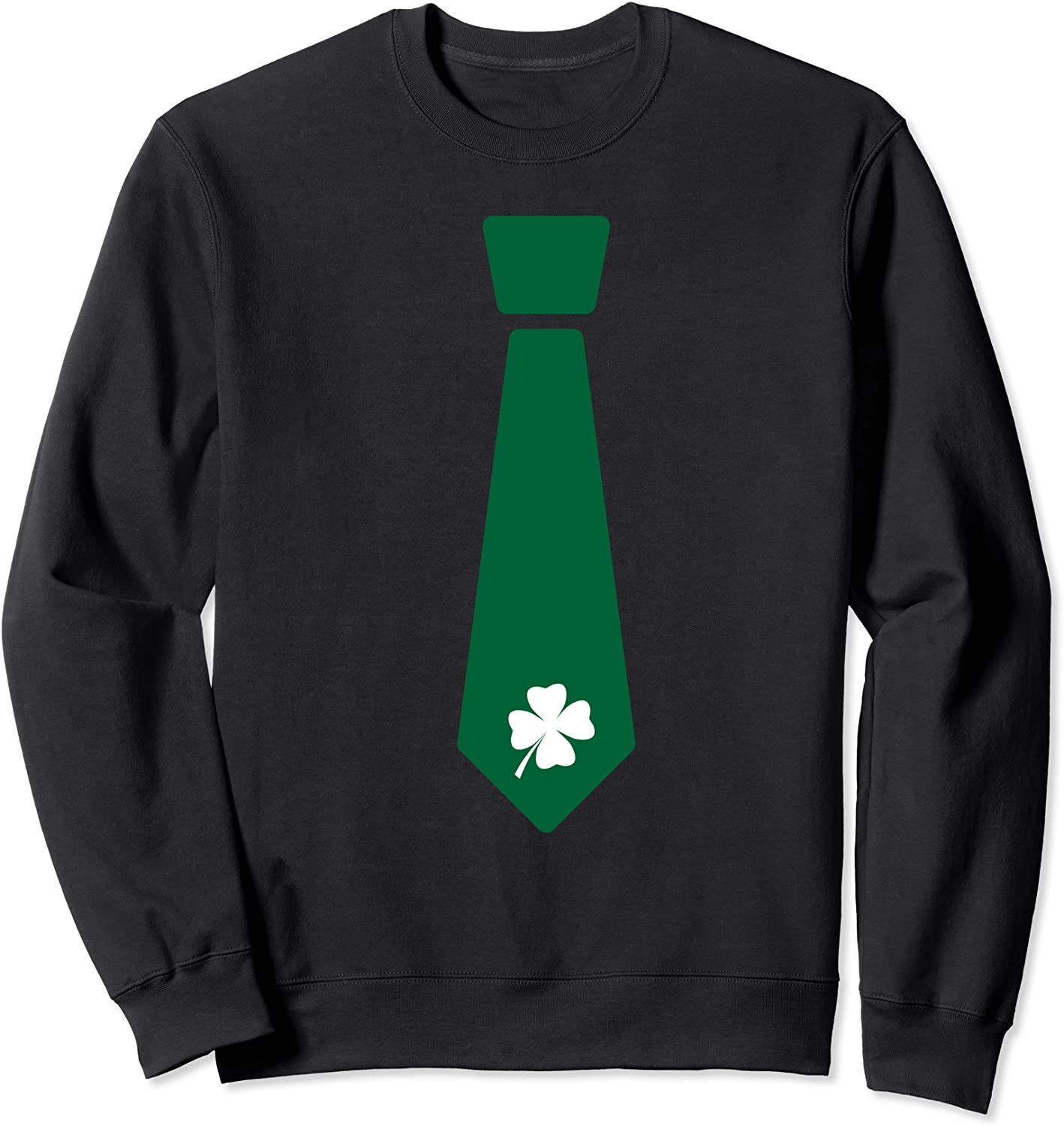 Shamrock Tie Irish Sweatshirt For St Patricks Pattys Day