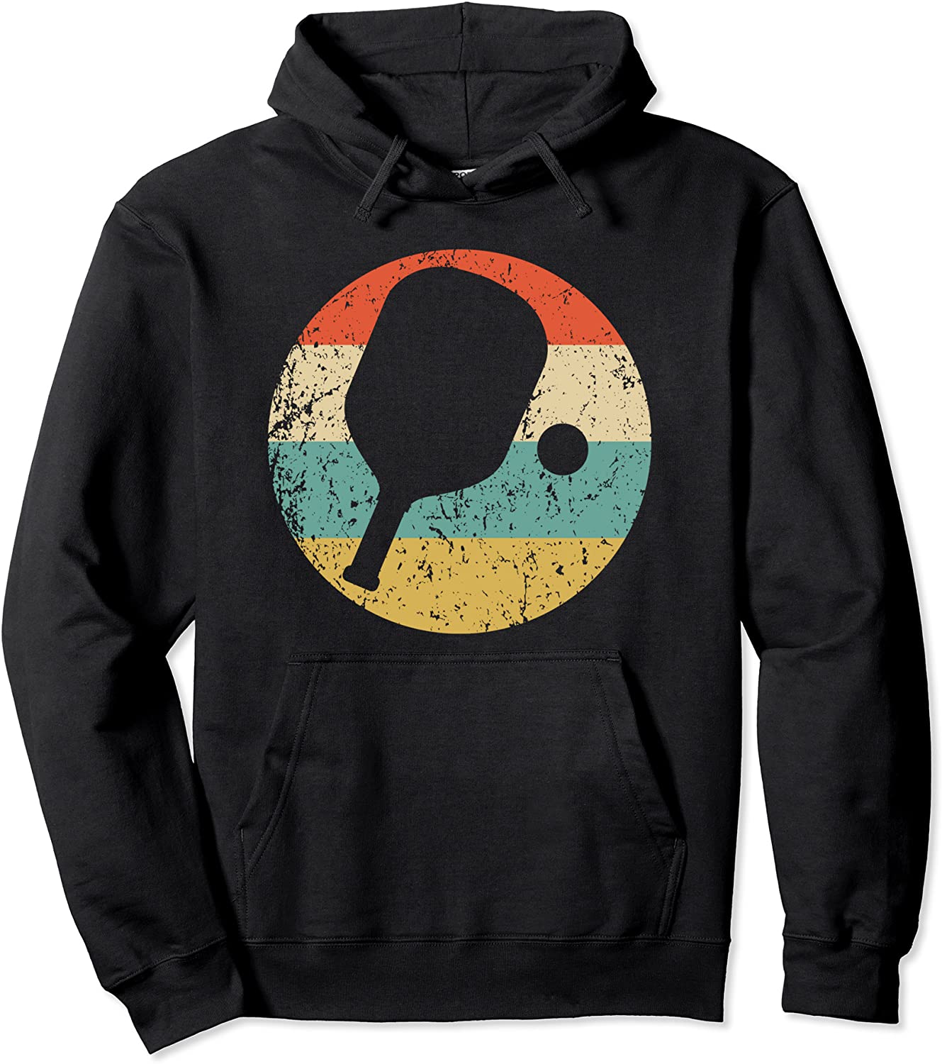 Pickleball Hoodie Retro Pickleball Paddle Hooded Sweatshirt
