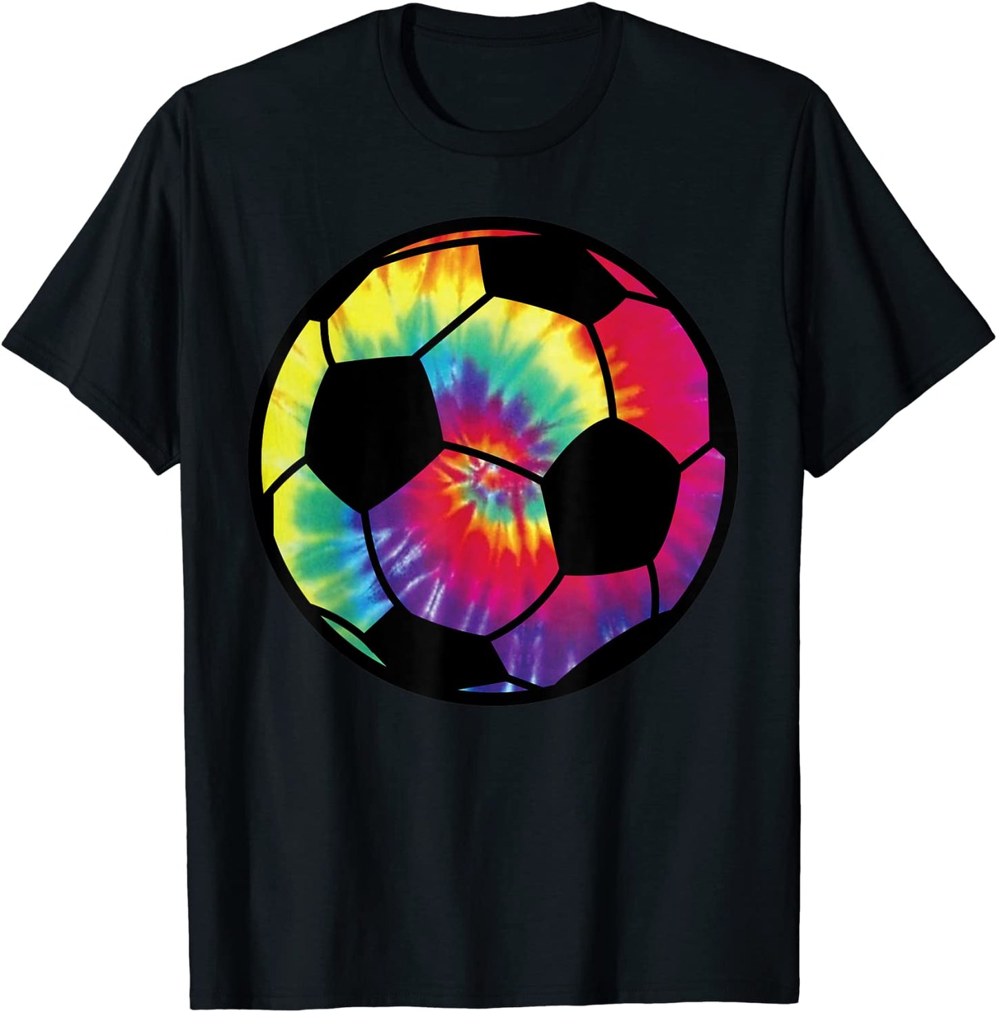 Soccer Tie Dye Rainbow Kids Boys Teenage Men Girls Gift Cool T-Shirt