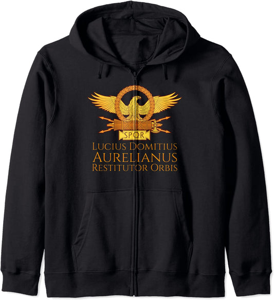 Ancient Roman Emperor Aurelian - Restitutor Orbis SPQR Rome Hoodie