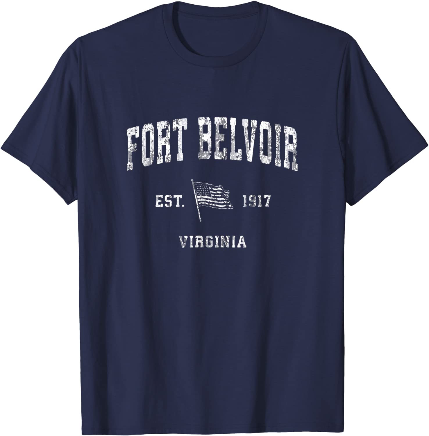 Fort Belvoir Virginia VA T-Shirt Vintage US Flag Sports Tee