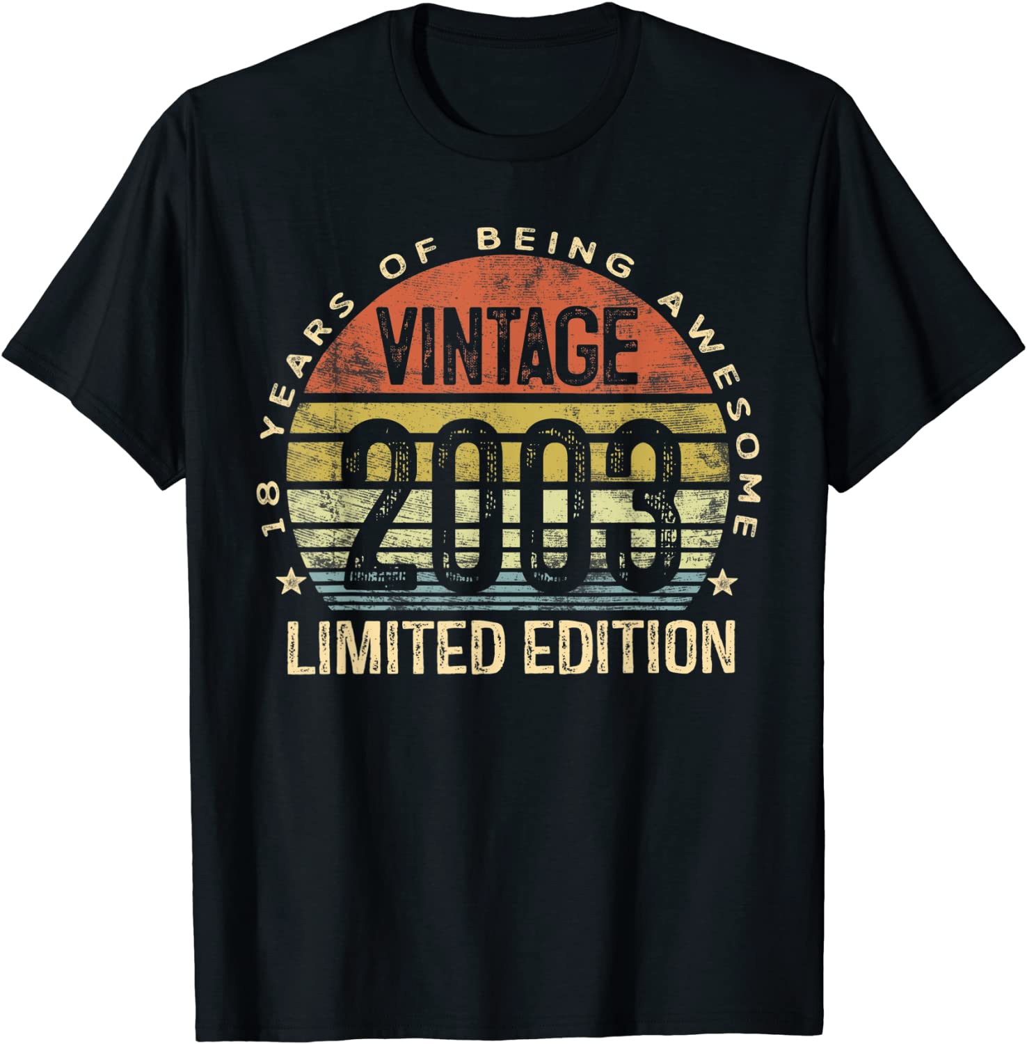 18 Year Old Gifts Vintage 2003 Limited Edition 18th Birthday T-Shirt