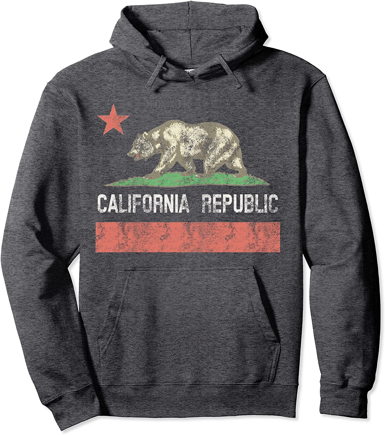 Vintage Charcoal California Republic Hoodie